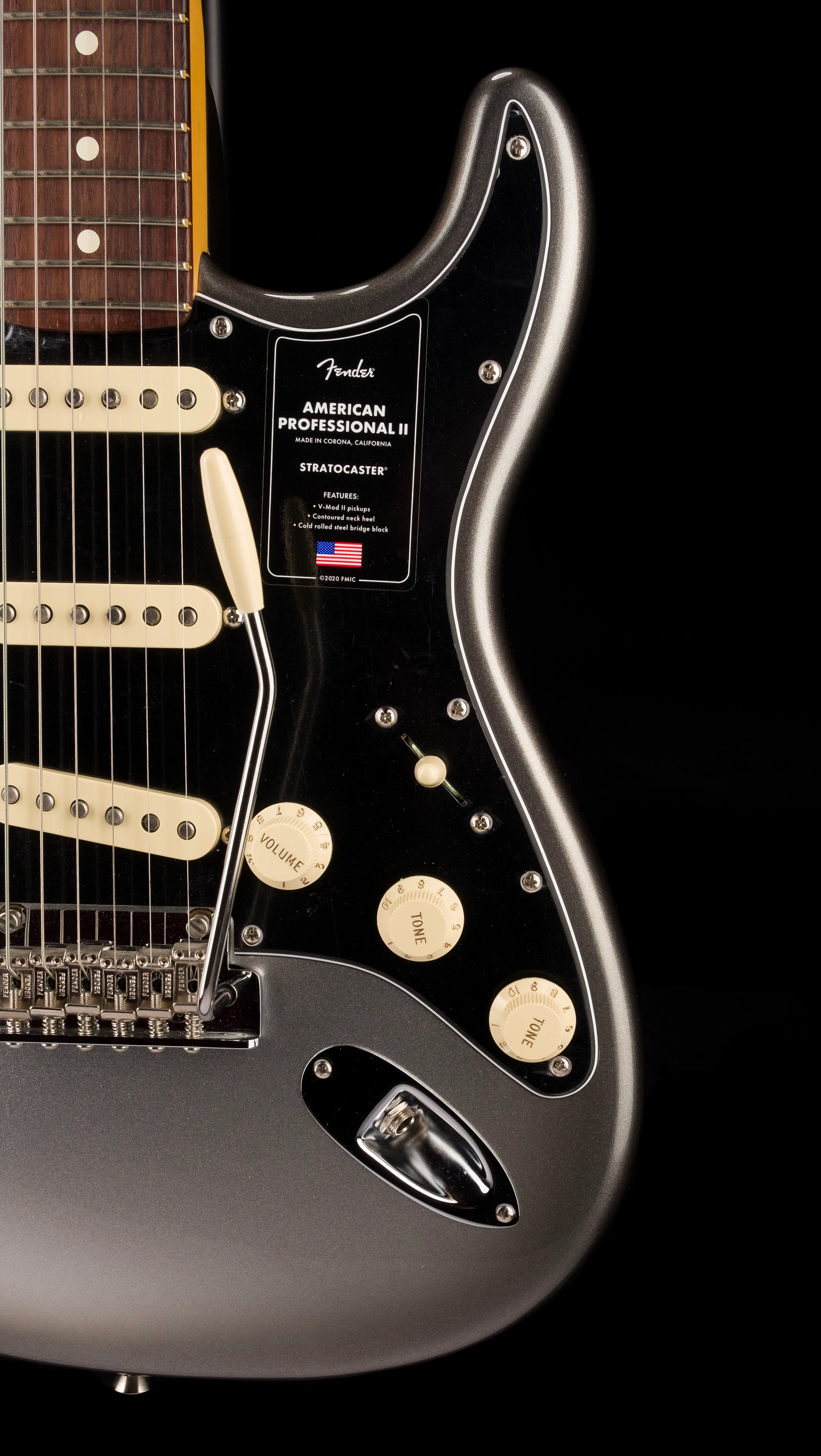 Used Fender American Professional II Stratocaster Mercury Electric Guitar With Case - Image 9