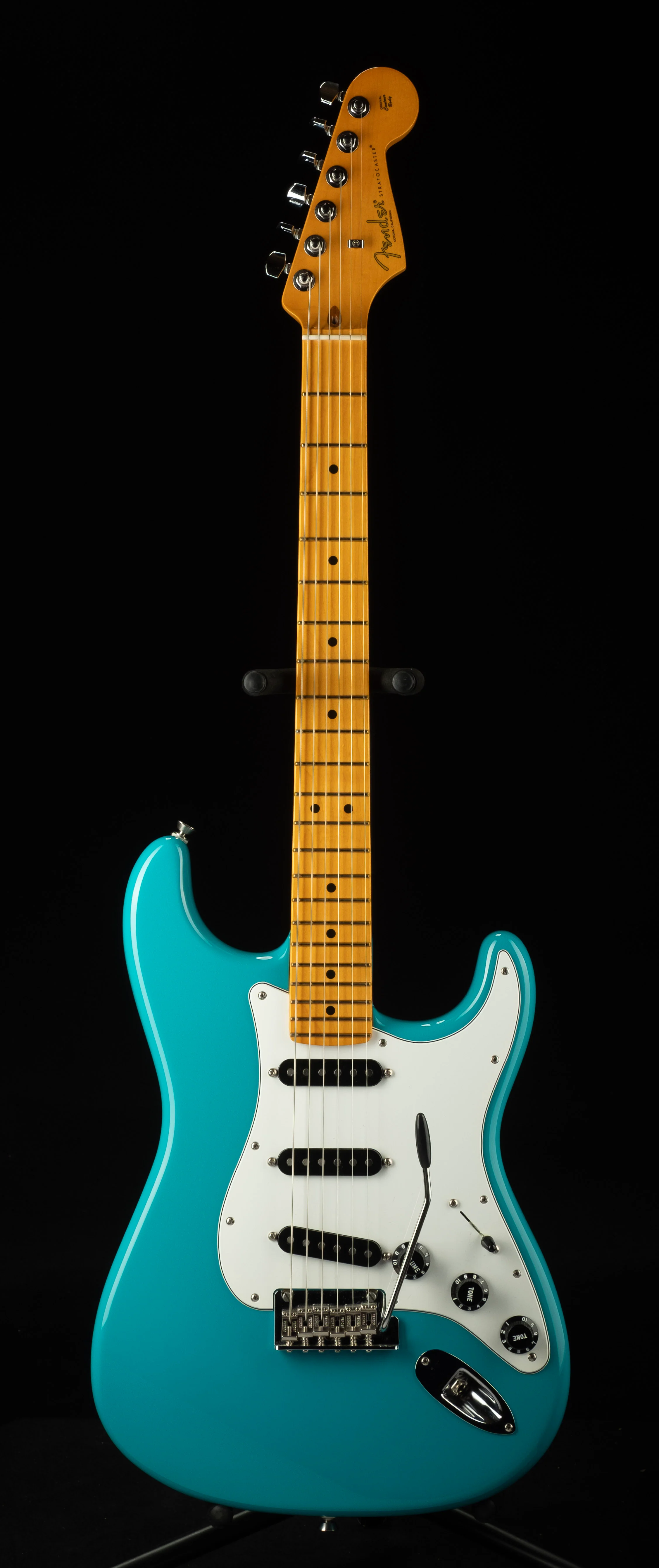 Used 2020 Fender American Professional II Stratocaster Modded Miami Blue with Gig Bag - Image 2