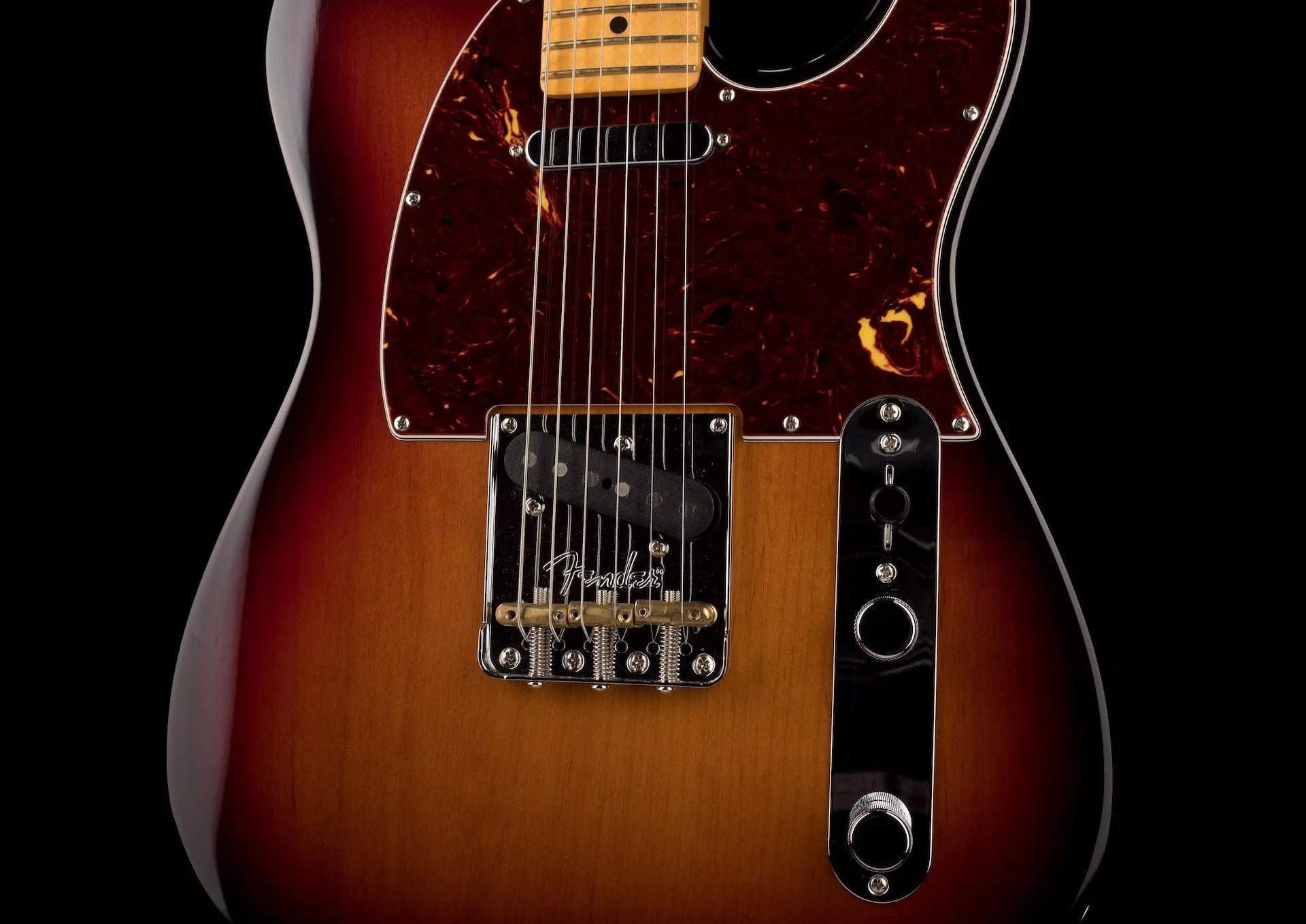 Used Fender American Professional II Telecaster 3-Tone Sunburst with OHSC - Image 6