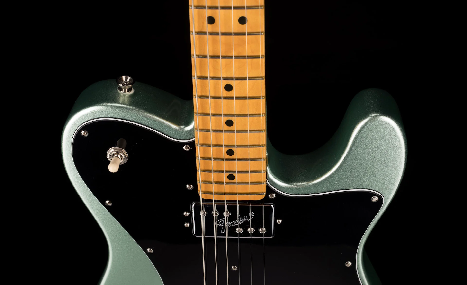 Used Fender American Professional II Telecaster Deluxe Mystic Surf Green with OHSC - Image 3