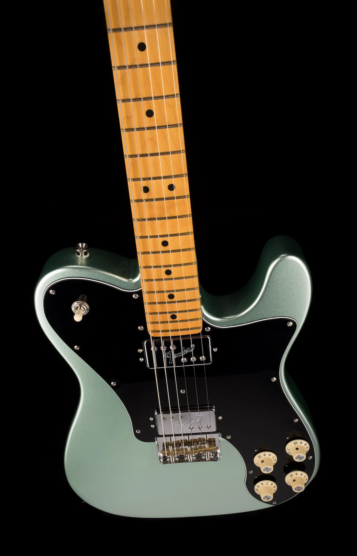 Used Fender American Professional II Telecaster Deluxe Mystic Surf Green with OHSC - Image 4
