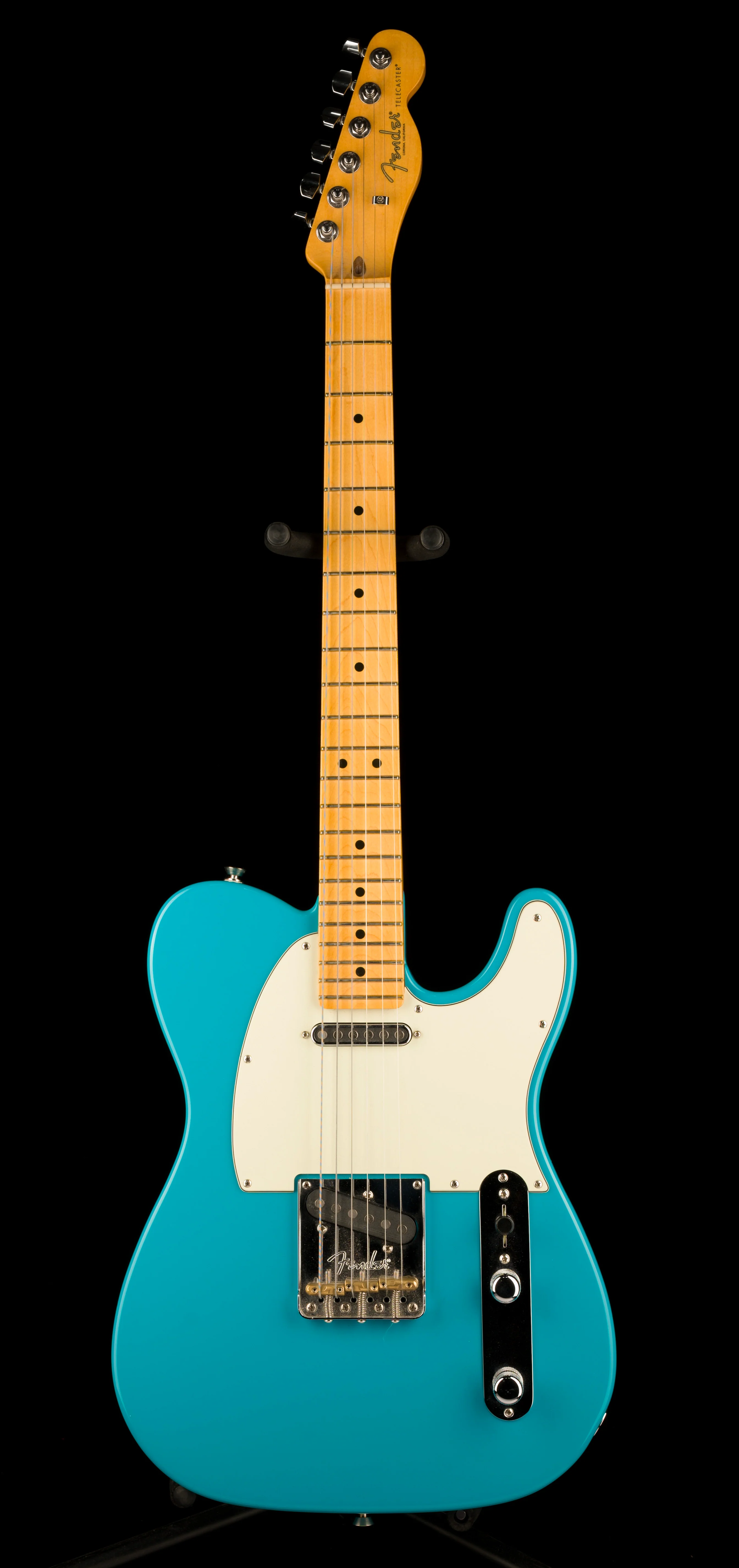 Used Fender American Professional II Telecaster with TV Jones Pickups Miami Blue with OHSC - Image 2