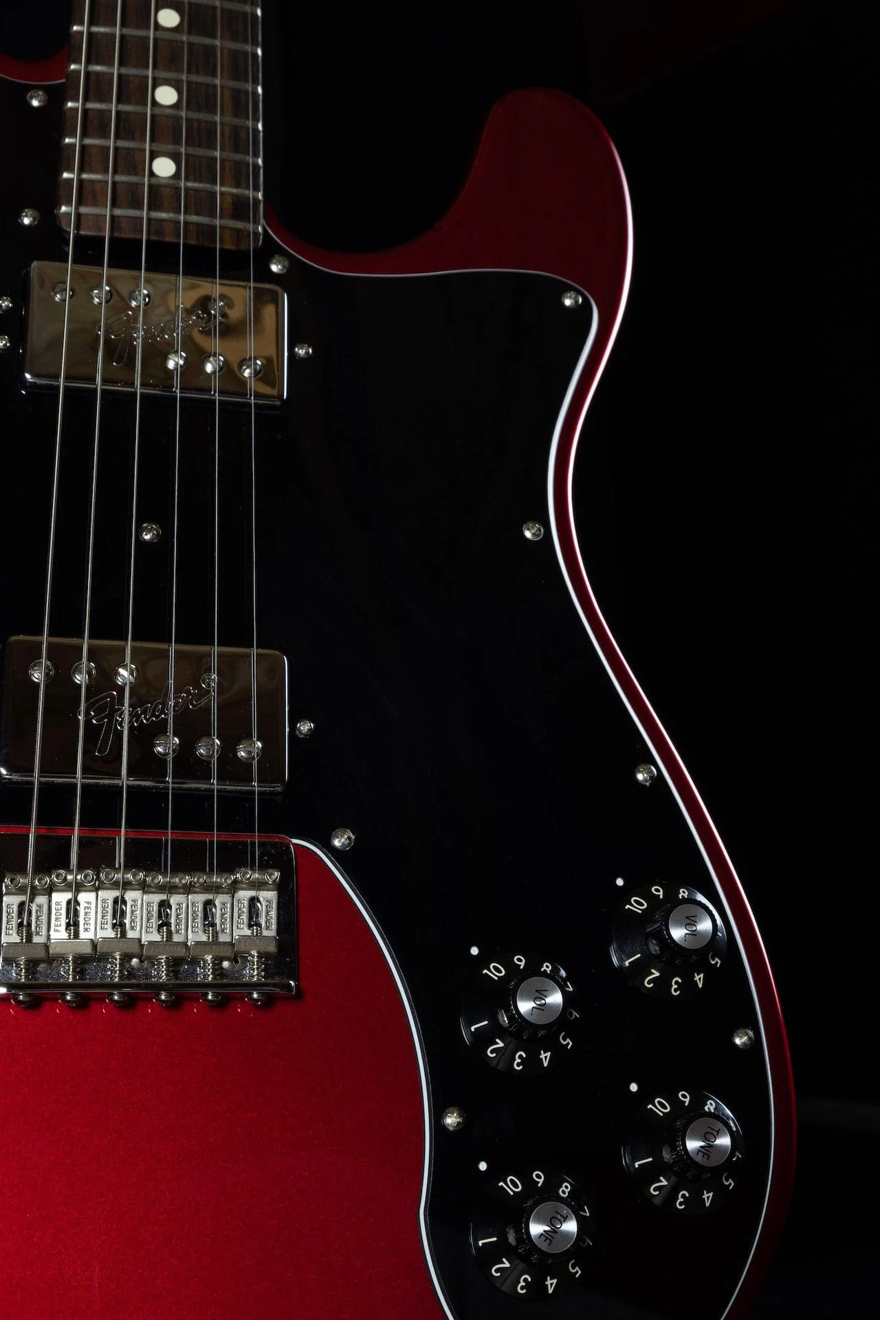 Used Fender American Professional Tele Deluxe Candy Apple Red with Case - Image 6
