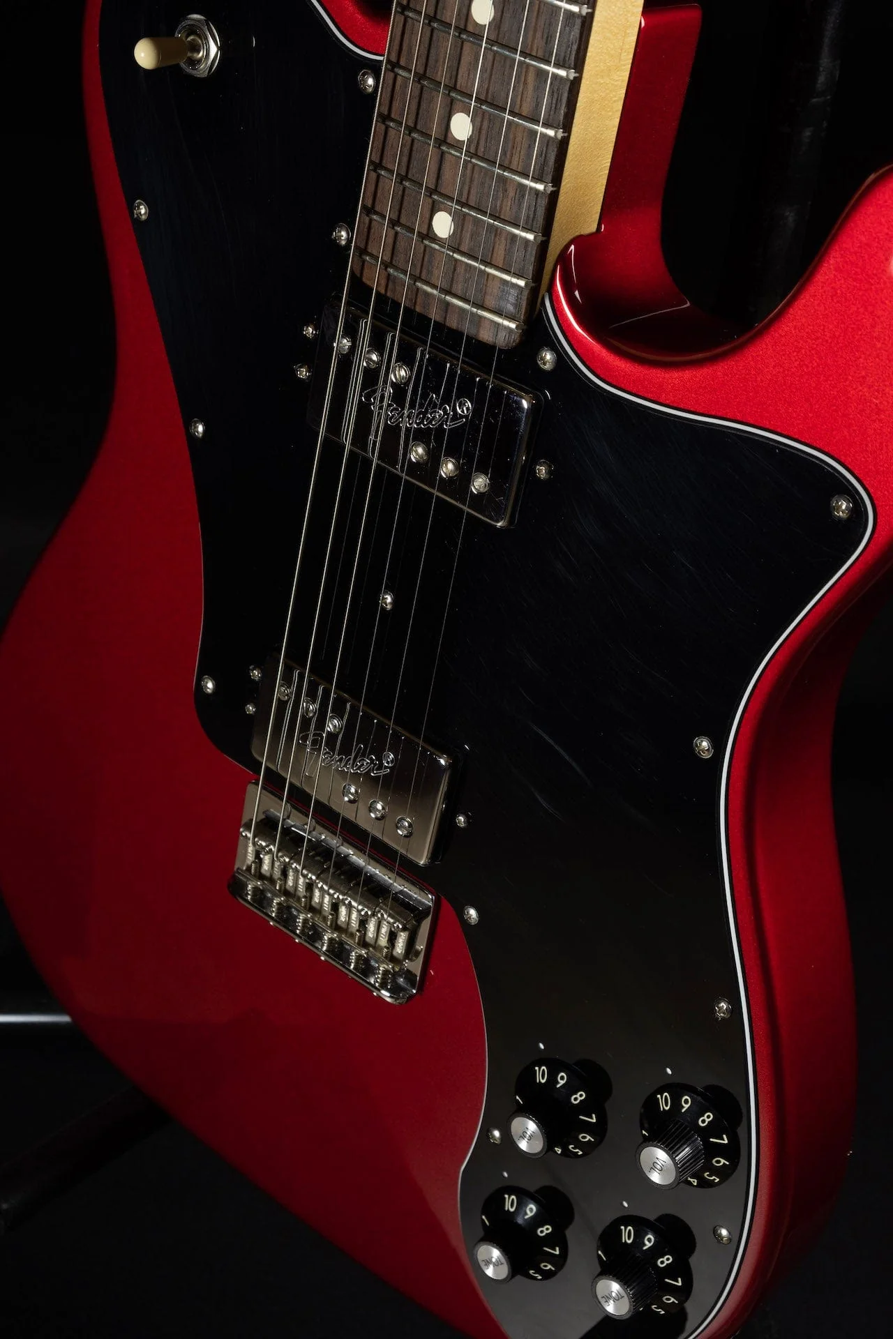 Used Fender American Professional Tele Deluxe Candy Apple Red with Case - Image 8