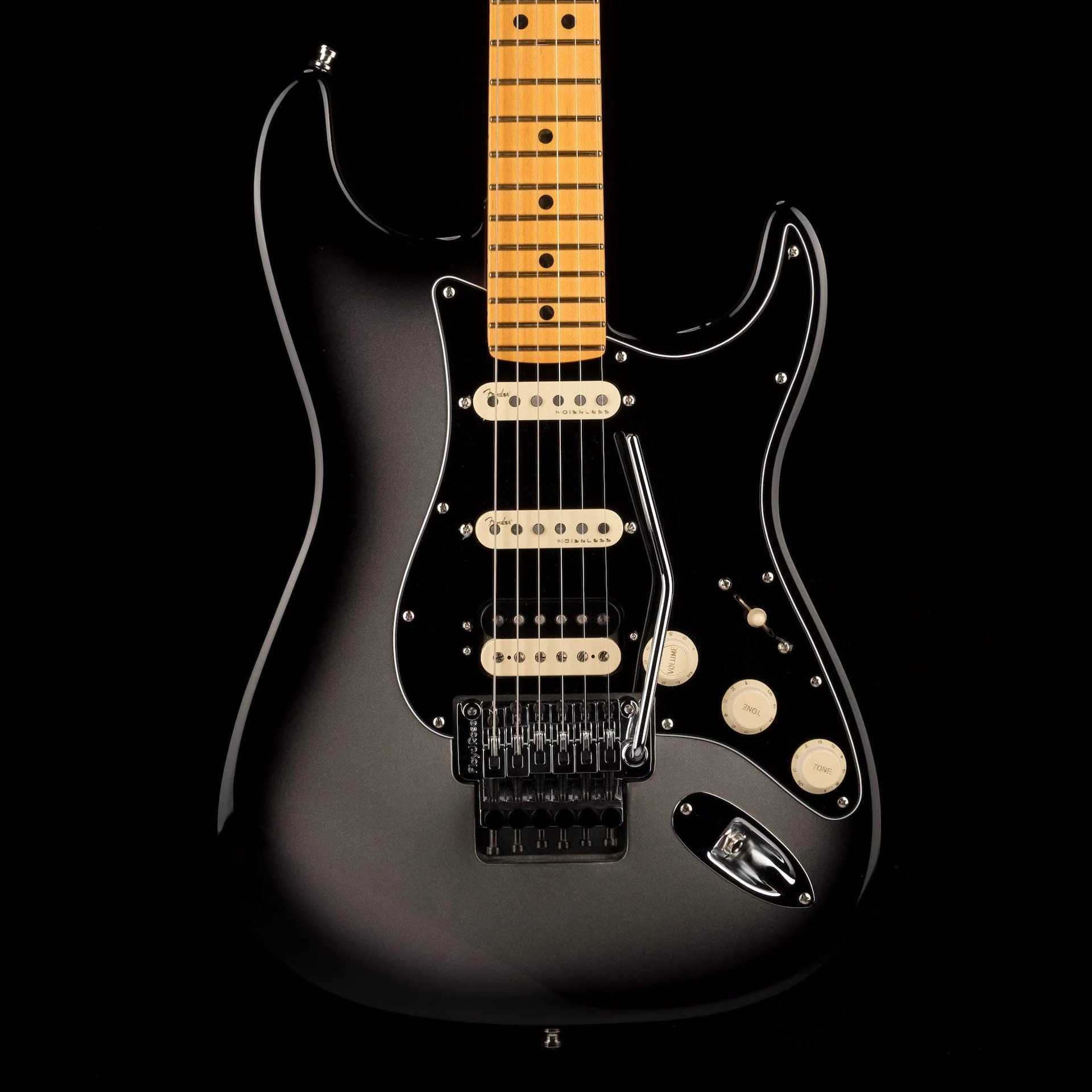 Used 2022 Fender American Ultra Luxe Stratocaster Floyd Rose HSS Silverburst with OHSC