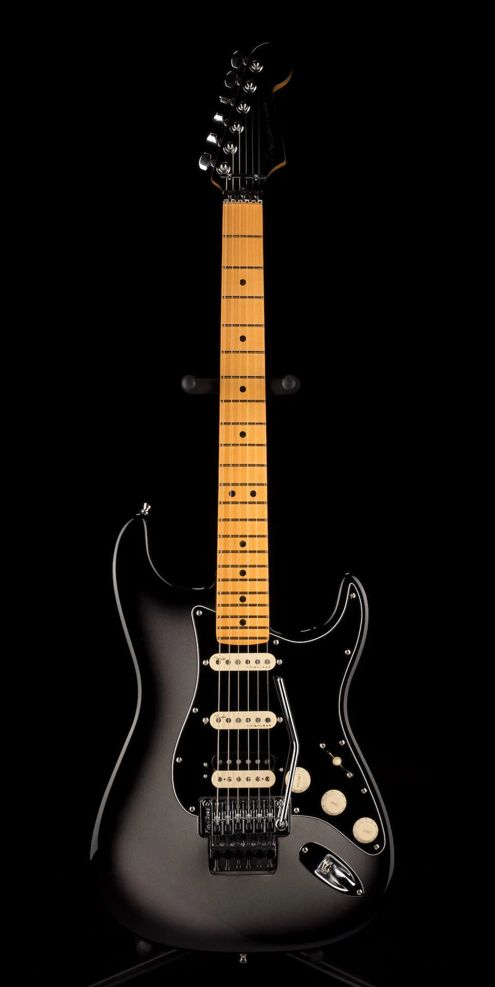 Used 2022 Fender American Ultra Luxe Stratocaster Floyd Rose HSS Silverburst with OHSC - Image 2