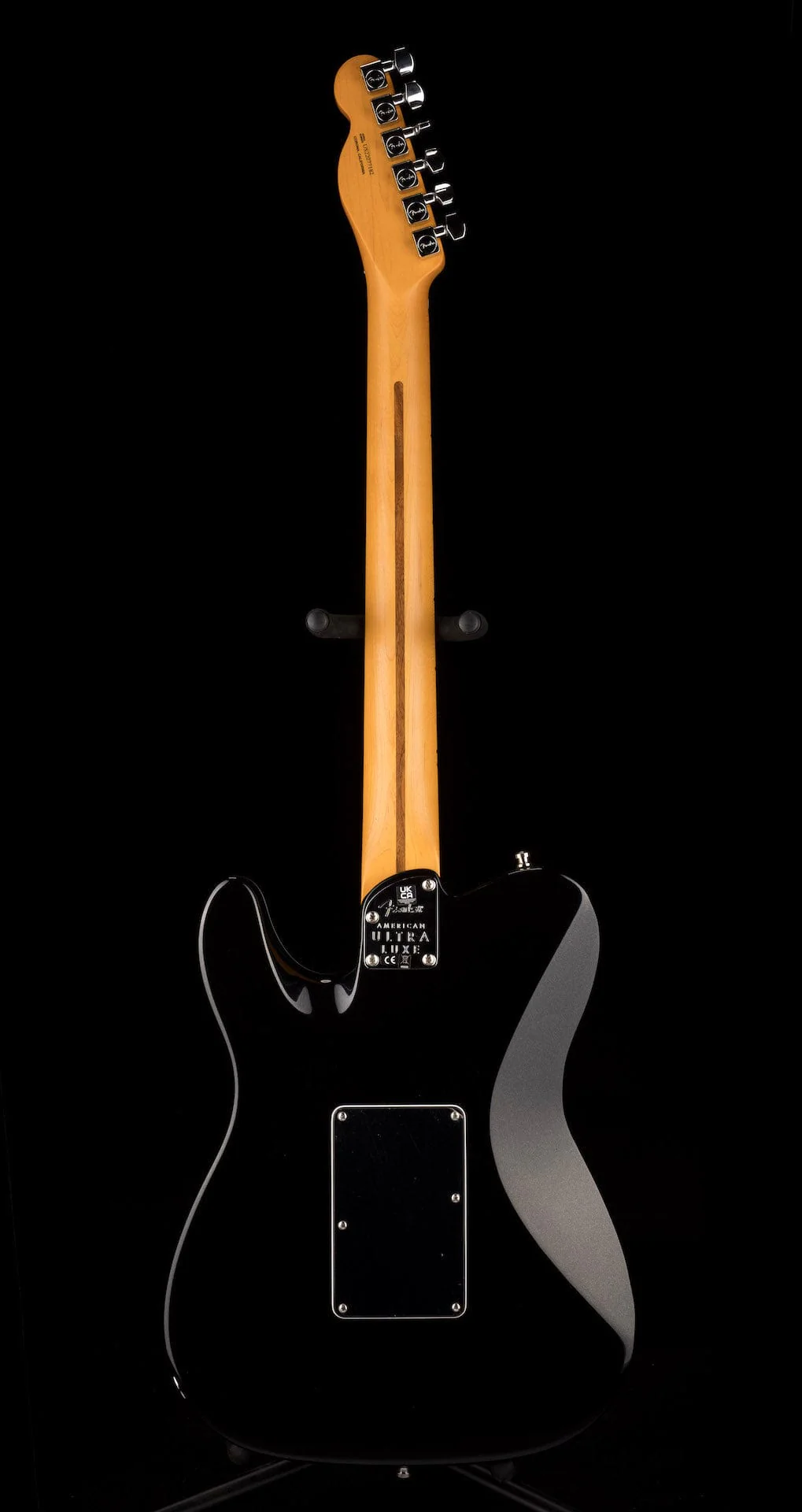 Used 2022 Fender American Ultra Luxe Telecaster Floyd Rose HH Mystic Black with OHSC - Image 13