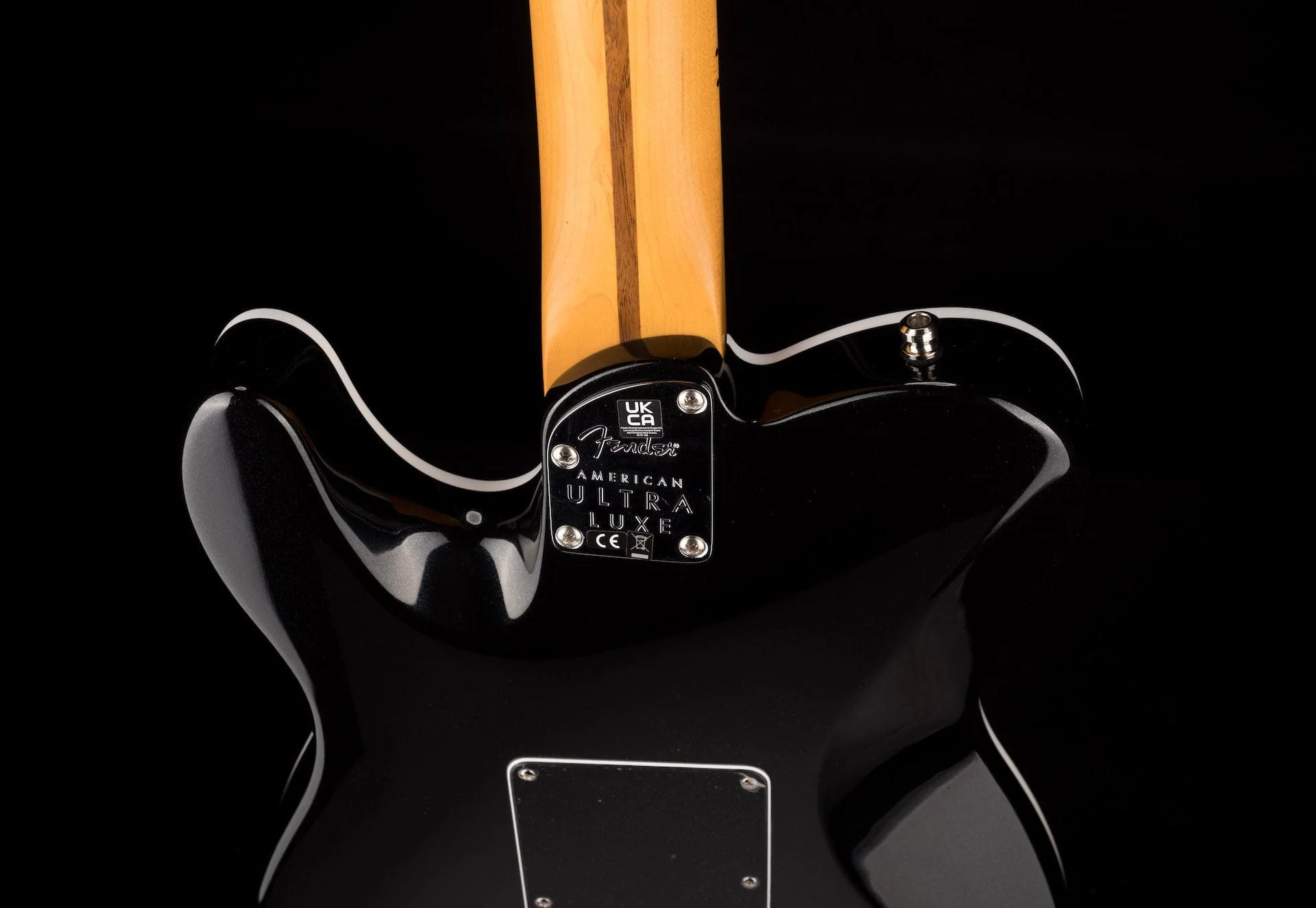 Used 2022 Fender American Ultra Luxe Telecaster Floyd Rose HH Mystic Black with OHSC - Image 14