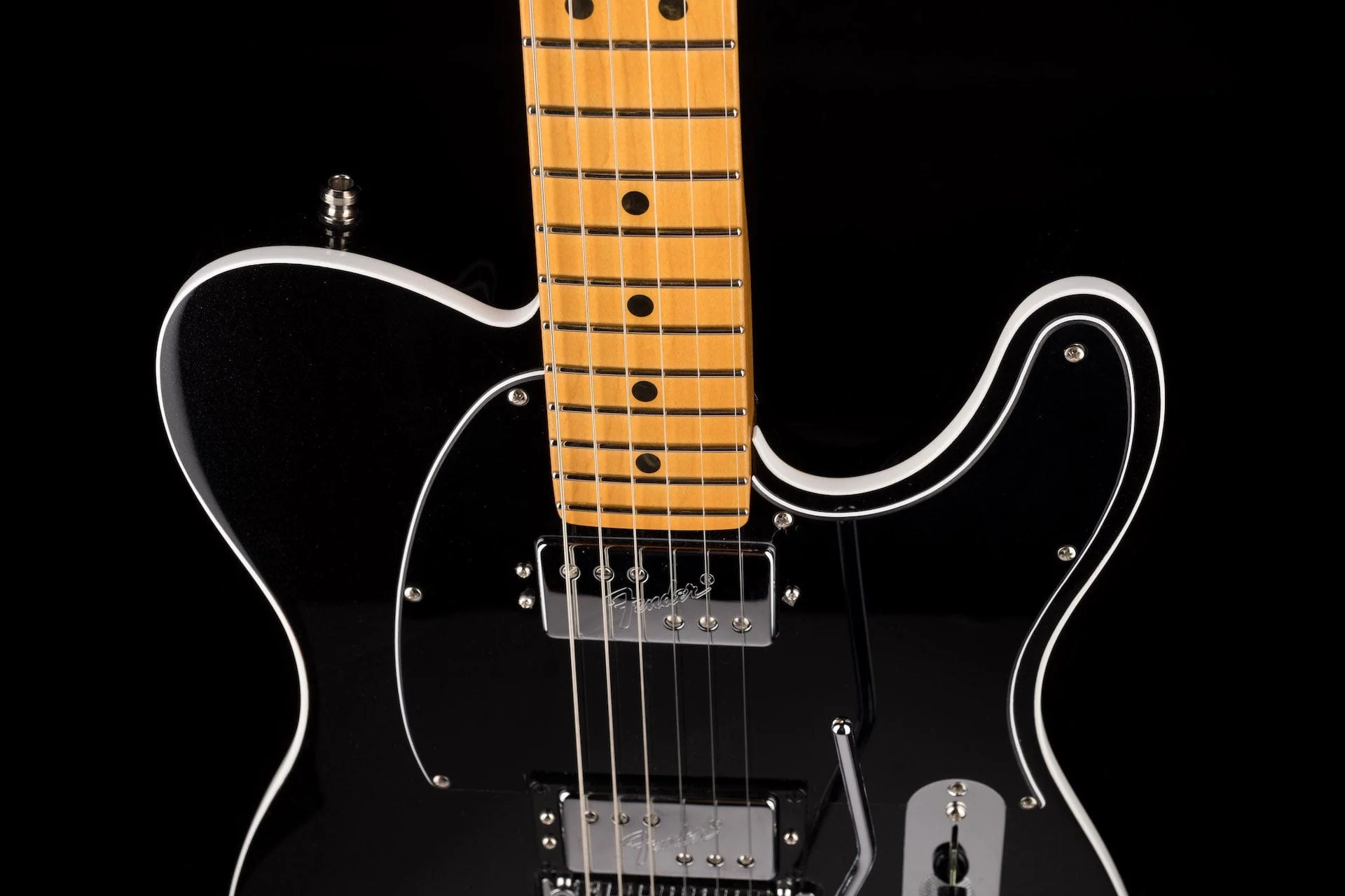 Used 2022 Fender American Ultra Luxe Telecaster Floyd Rose HH Mystic Black with OHSC - Image 3