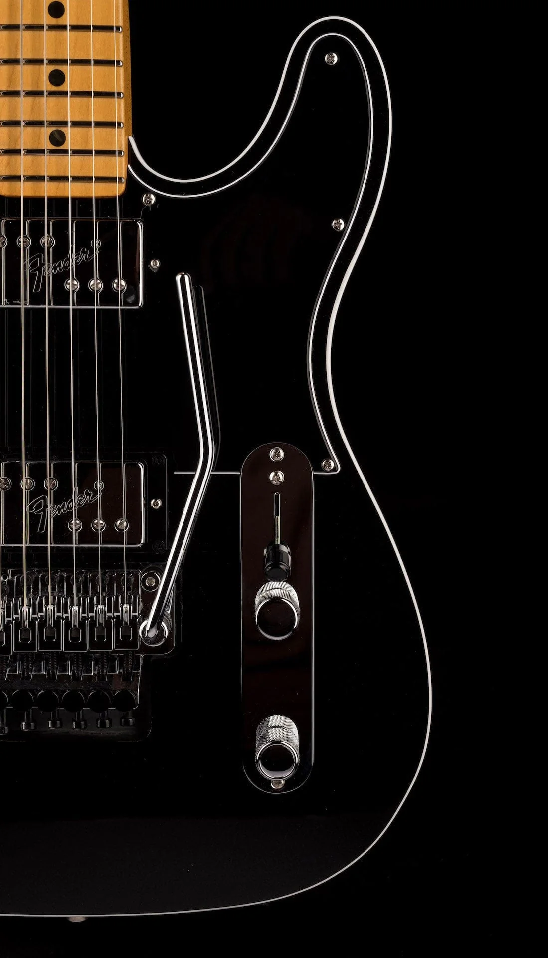 Used 2022 Fender American Ultra Luxe Telecaster Floyd Rose HH Mystic Black with OHSC - Image 8