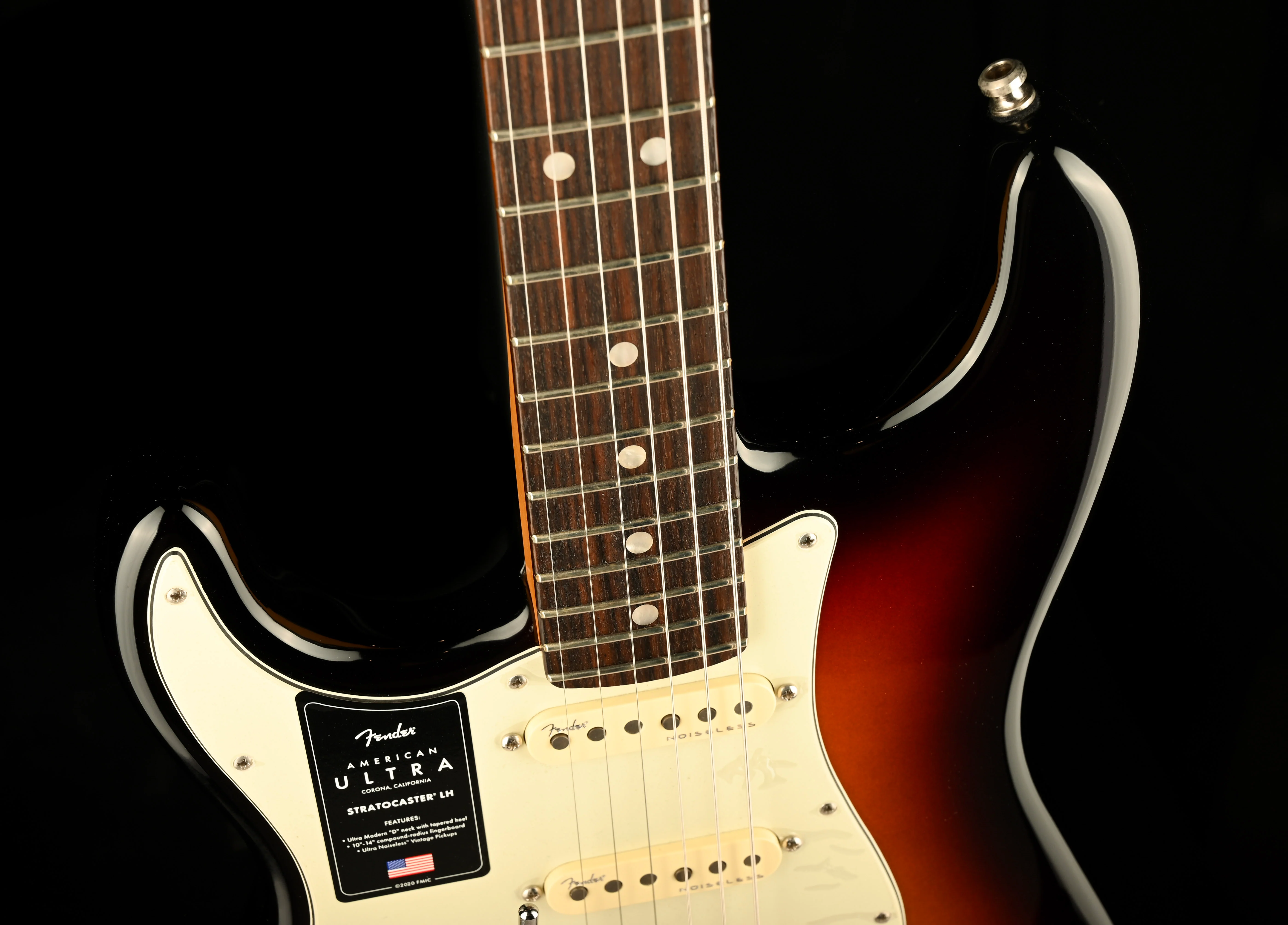 Used Fender American Ultra Stratocaster Left-Handed Ultraburst With OHSC - Image 3