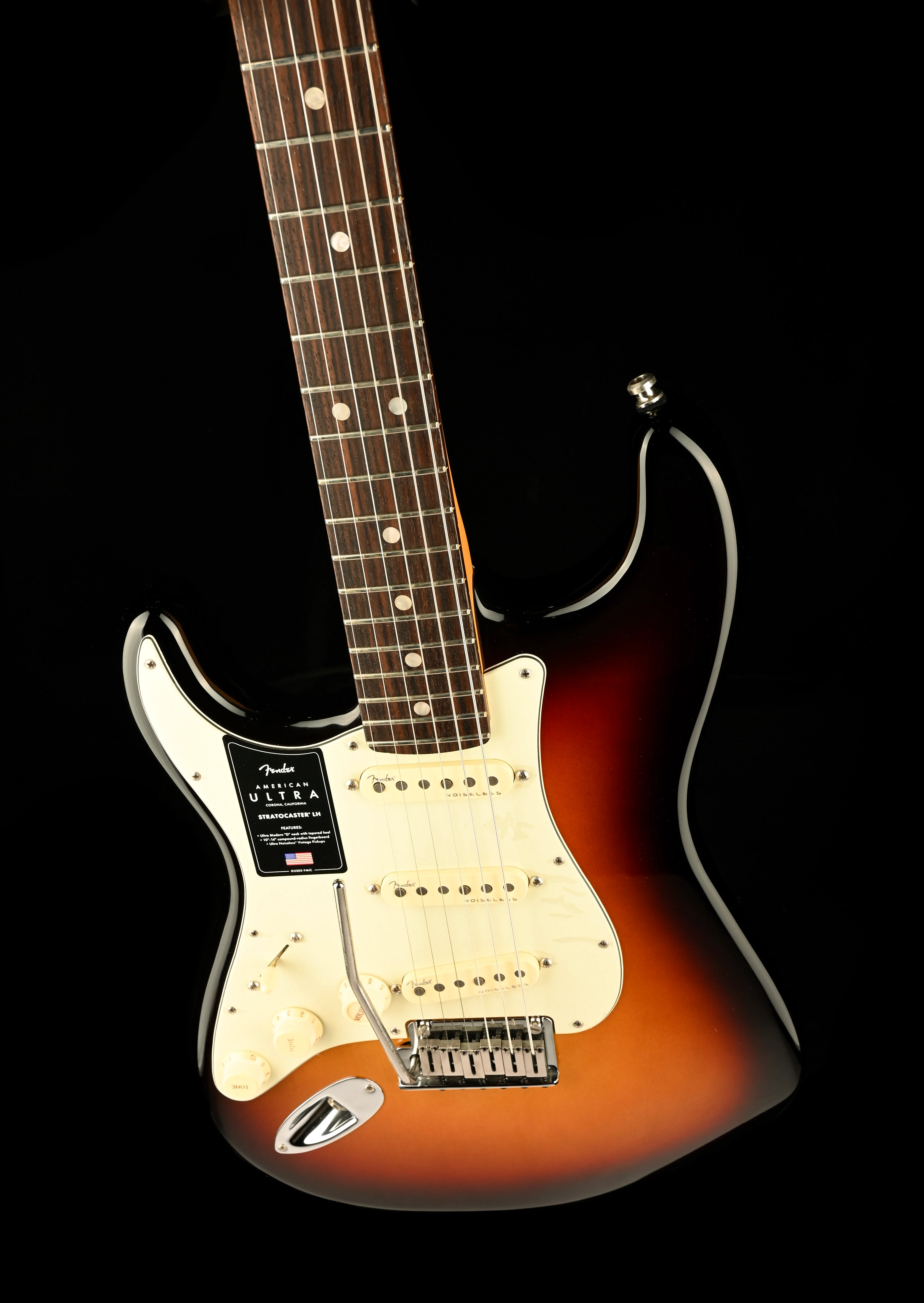 Used Fender American Ultra Stratocaster Left-Handed Ultraburst With OHSC - Image 4