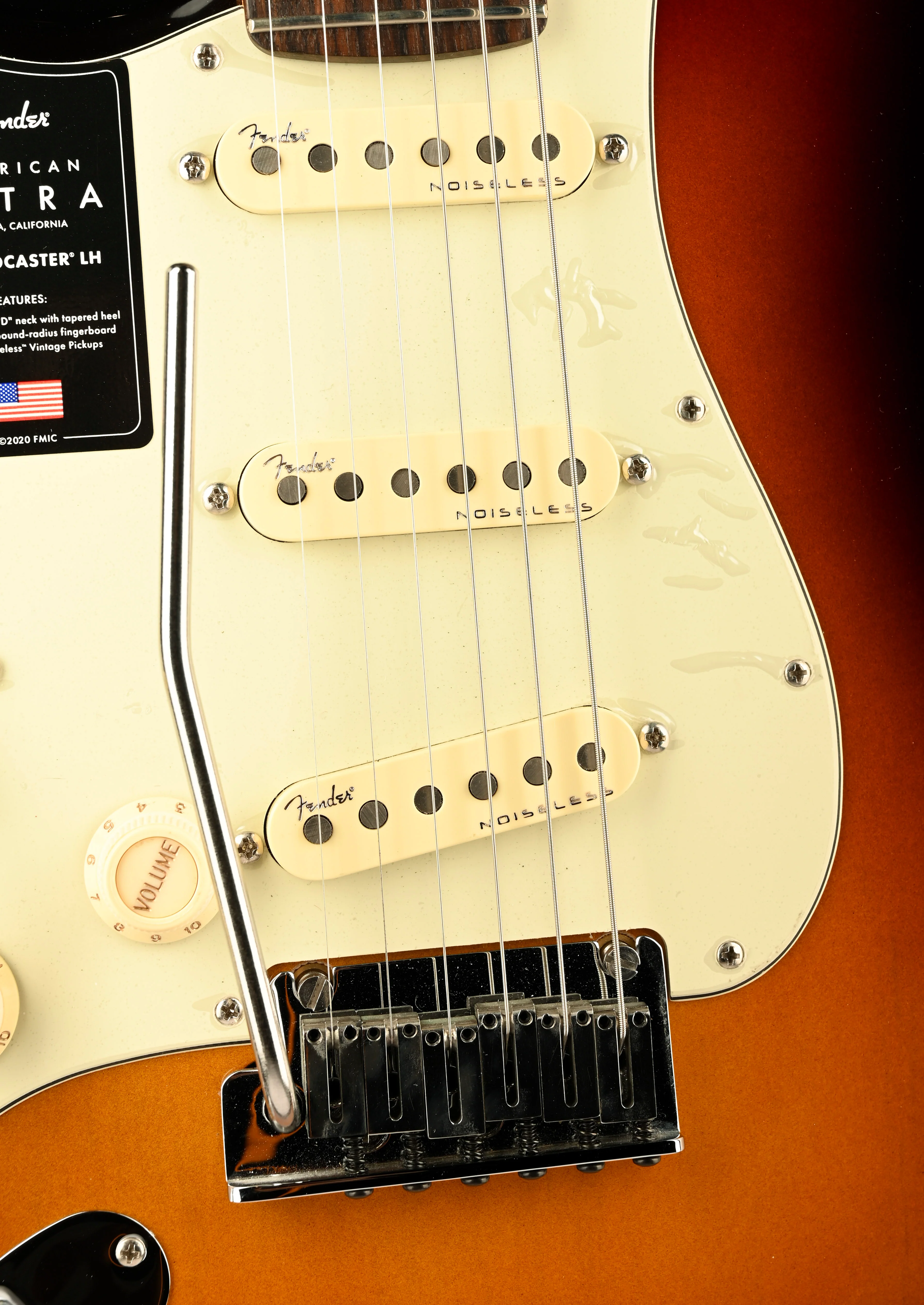 Used Fender American Ultra Stratocaster Left-Handed Ultraburst With OHSC - Image 7