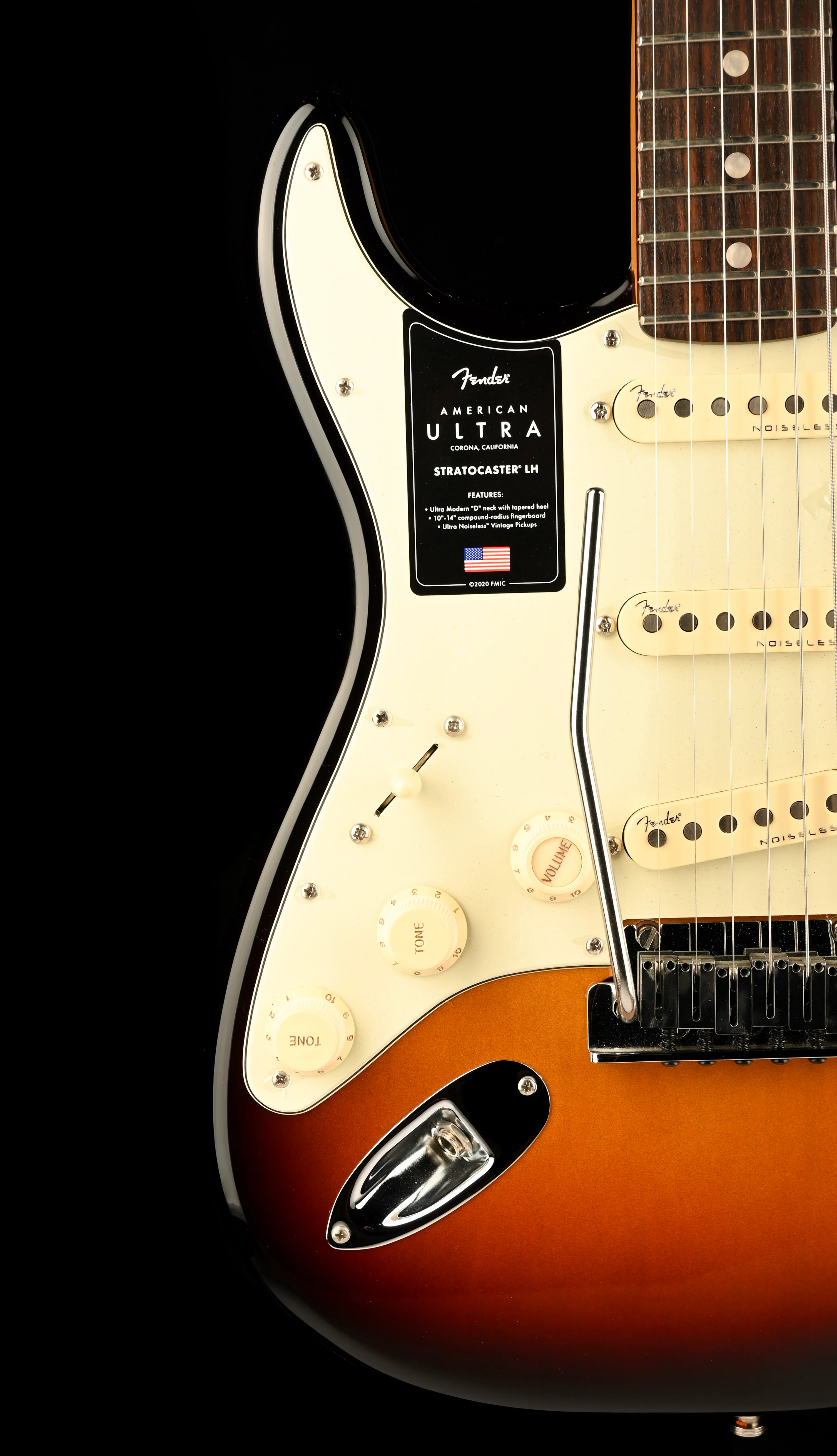 Used Fender American Ultra Stratocaster Left-Handed Ultraburst With OHSC - Image 9