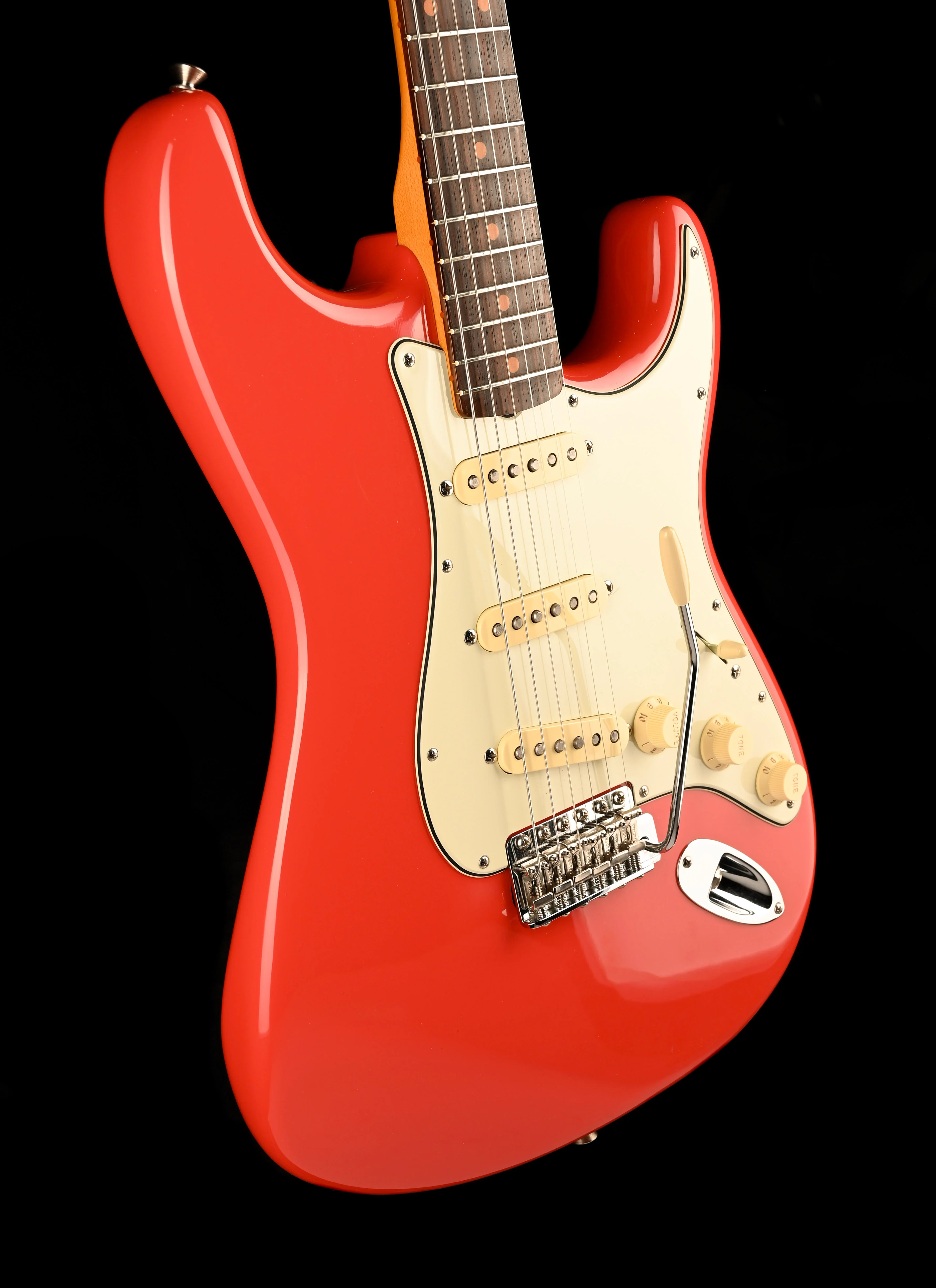 Pre Owned Fender American Vintage II 1961 Stratocaster Fiesta Red with OHSC - Image 10