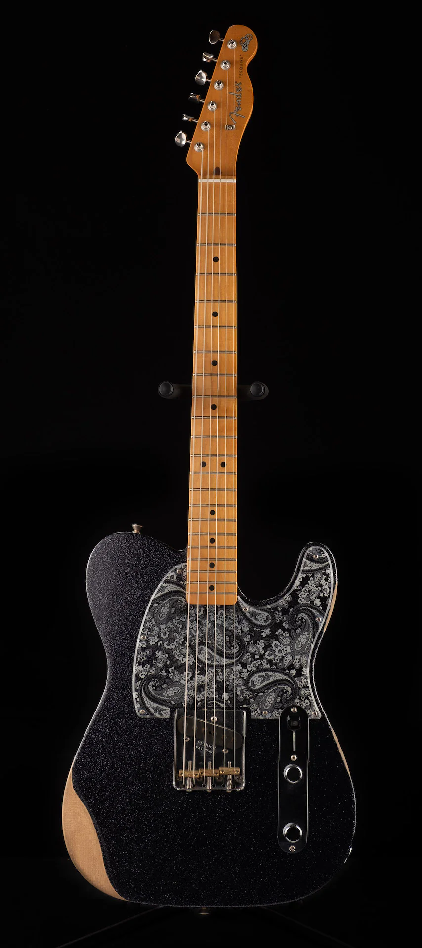 Used Fender Brad Paisley Road Worn Esquire Black Sparkle With Gig Bag - Image 2
