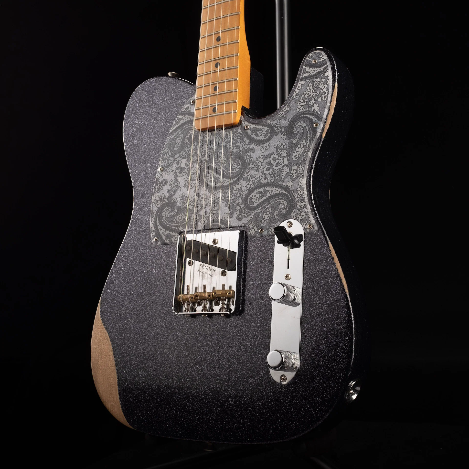 Used Fender Brad Paisley Road Worn Esquire Black Sparkle With Gig Bag - Image 3