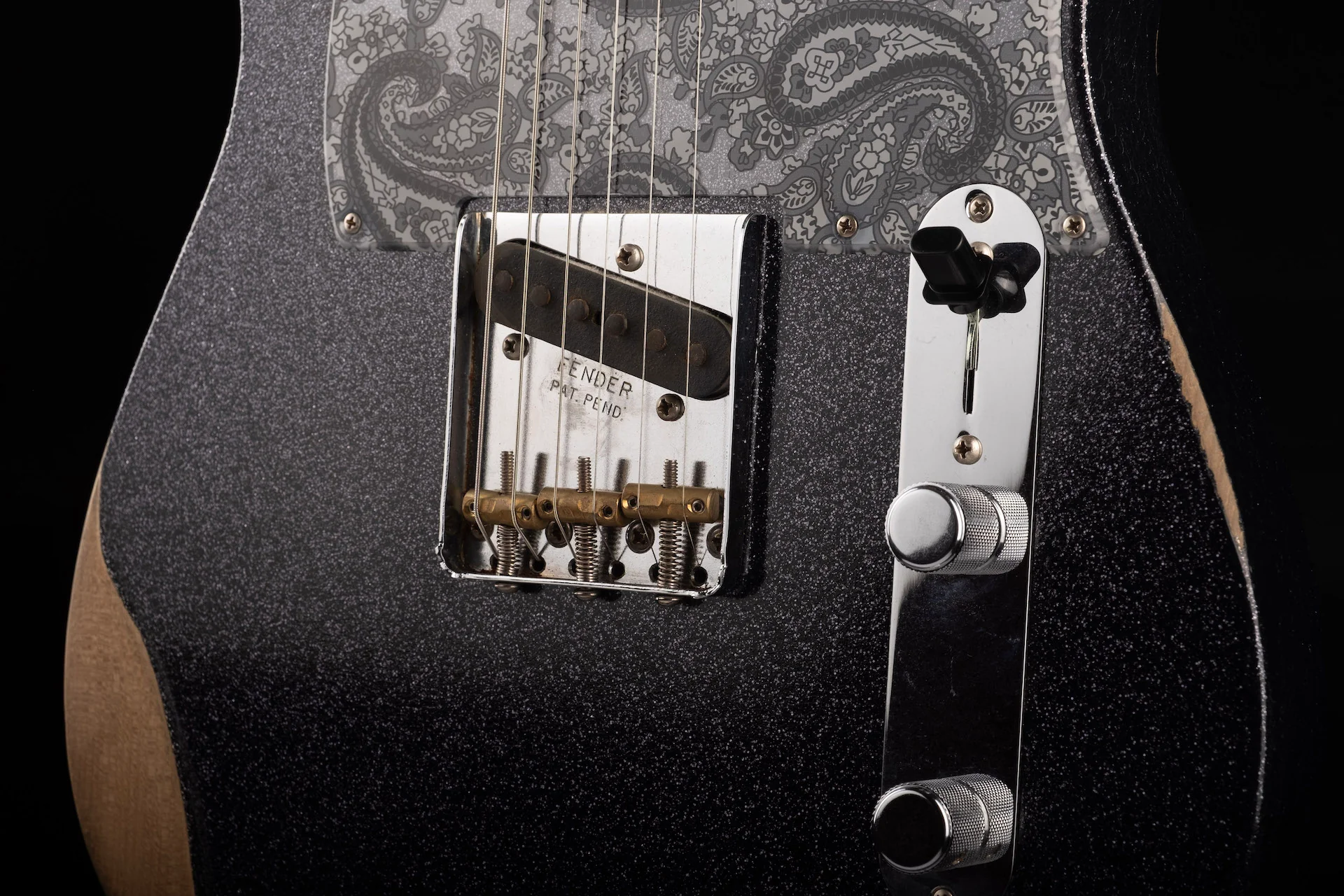 Used Fender Brad Paisley Road Worn Esquire Black Sparkle With Gig Bag - Image 4