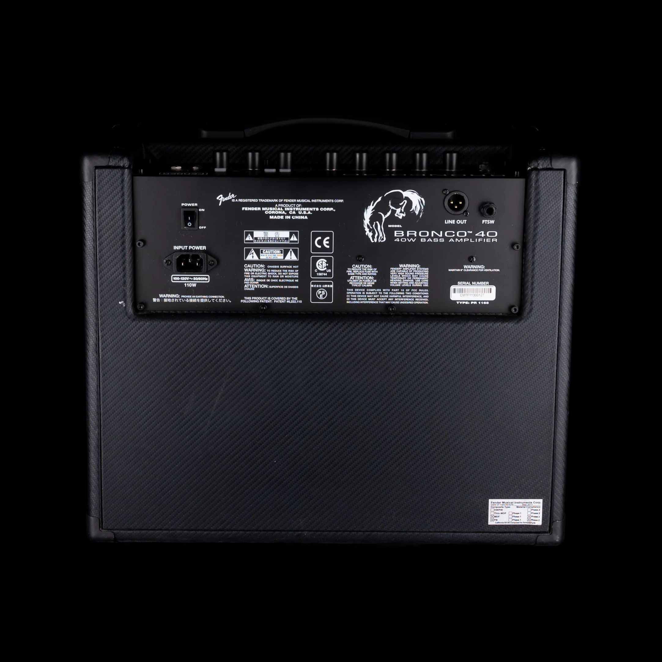 Used Fender Bronco 40 Bass Amp Combo - Image 7