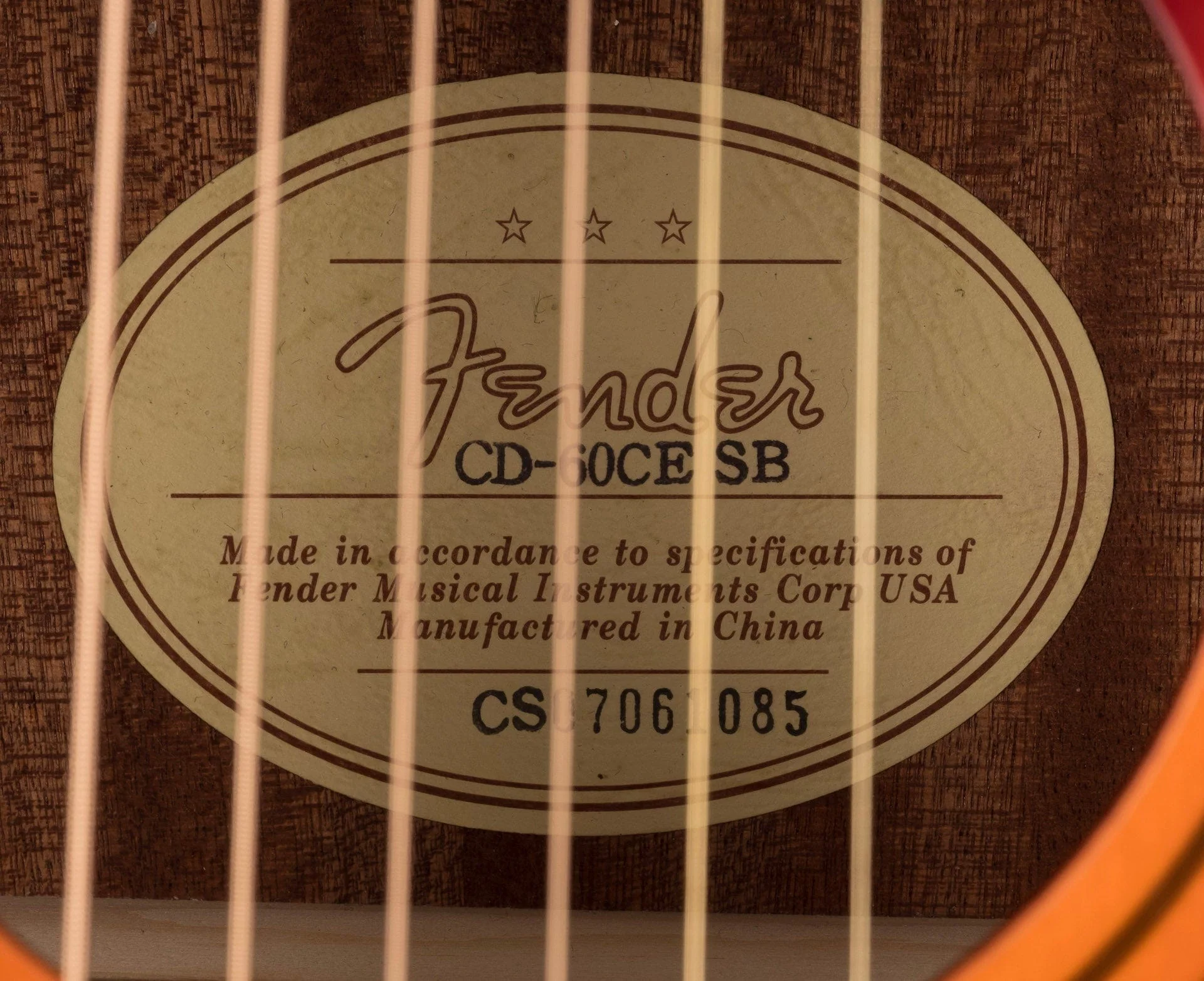 Used Fender CD-60SCE Sunburst with Case - Image 8