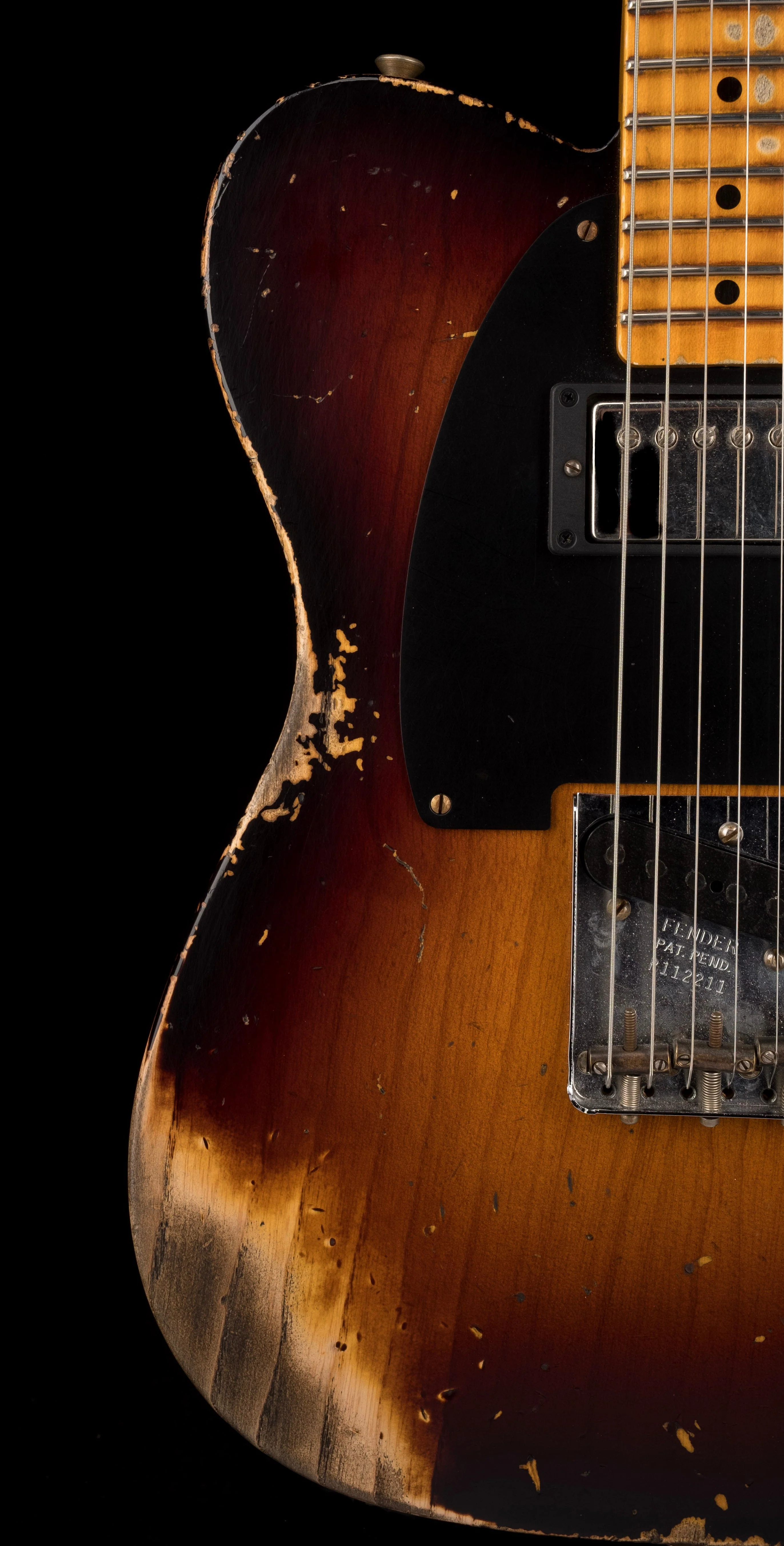 Used Fender Custom Shop Limited Edition 1951 Telecaster HS Heavy Relic Wide Fade 2-Tone Sunburst with OHSC - Image 10