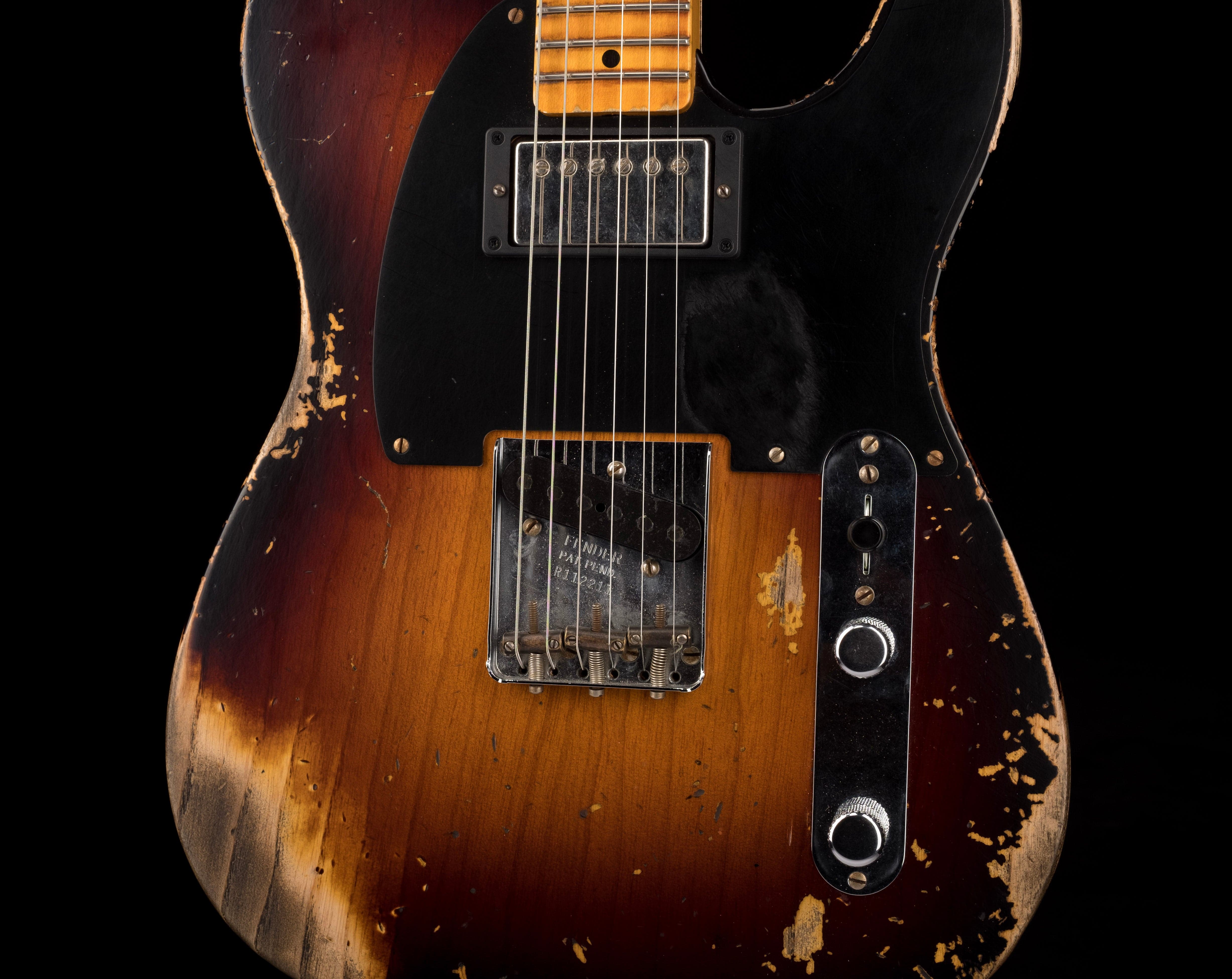 Used Fender Custom Shop Limited Edition 1951 Telecaster HS Heavy Relic Wide Fade 2-Tone Sunburst with OHSC - Image 6
