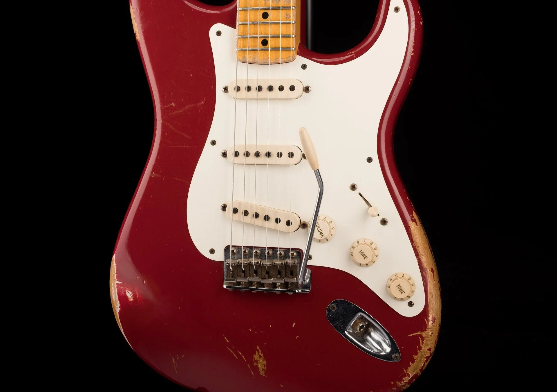 Used Fender Custom Shop 1957 Stratocaster Heavy Relic Dakota Red with OHSC - Image 6