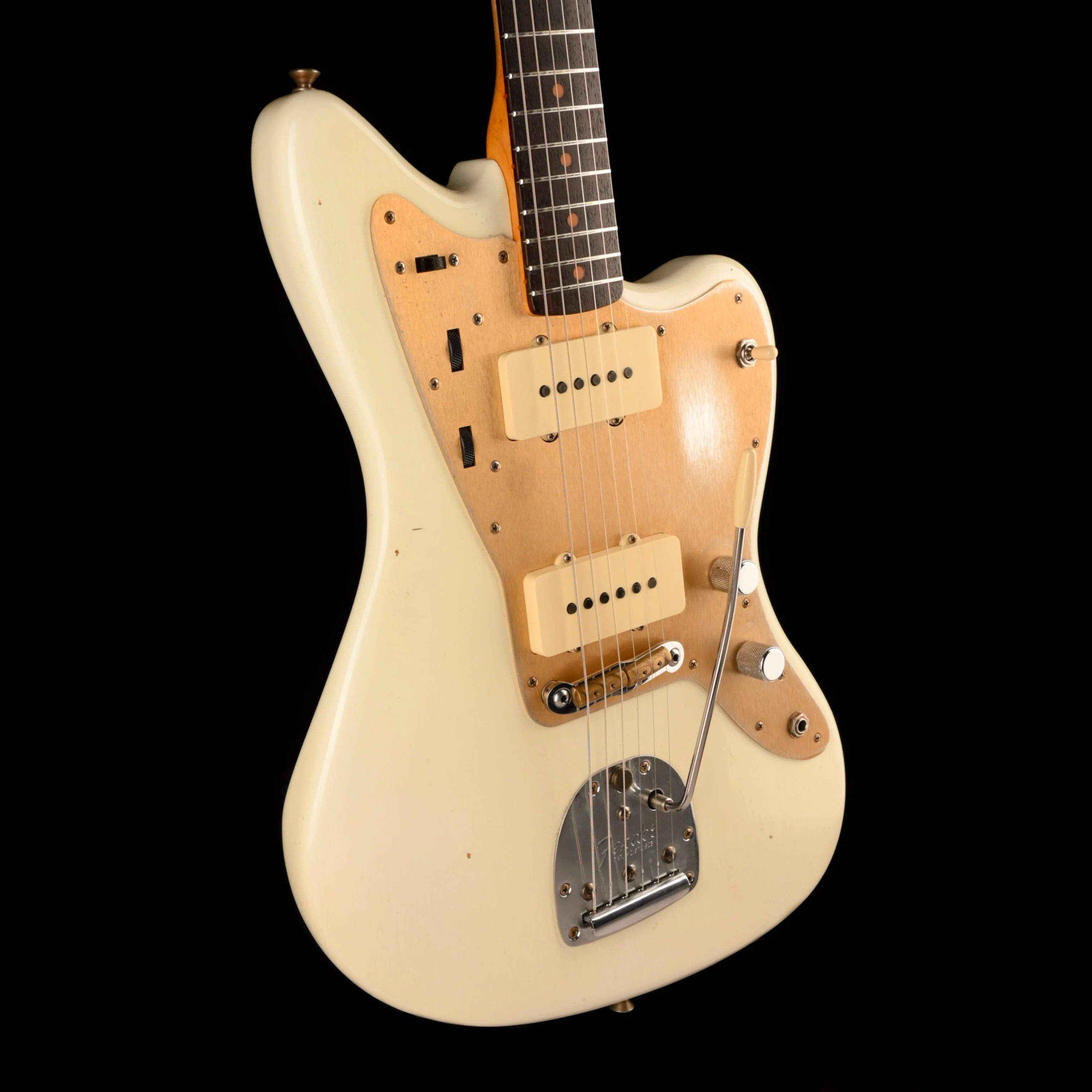 Used Fender Custom Shop 1959 Jazzmaster Journeyman Relic Aged Olympic White OHSC - Image 7