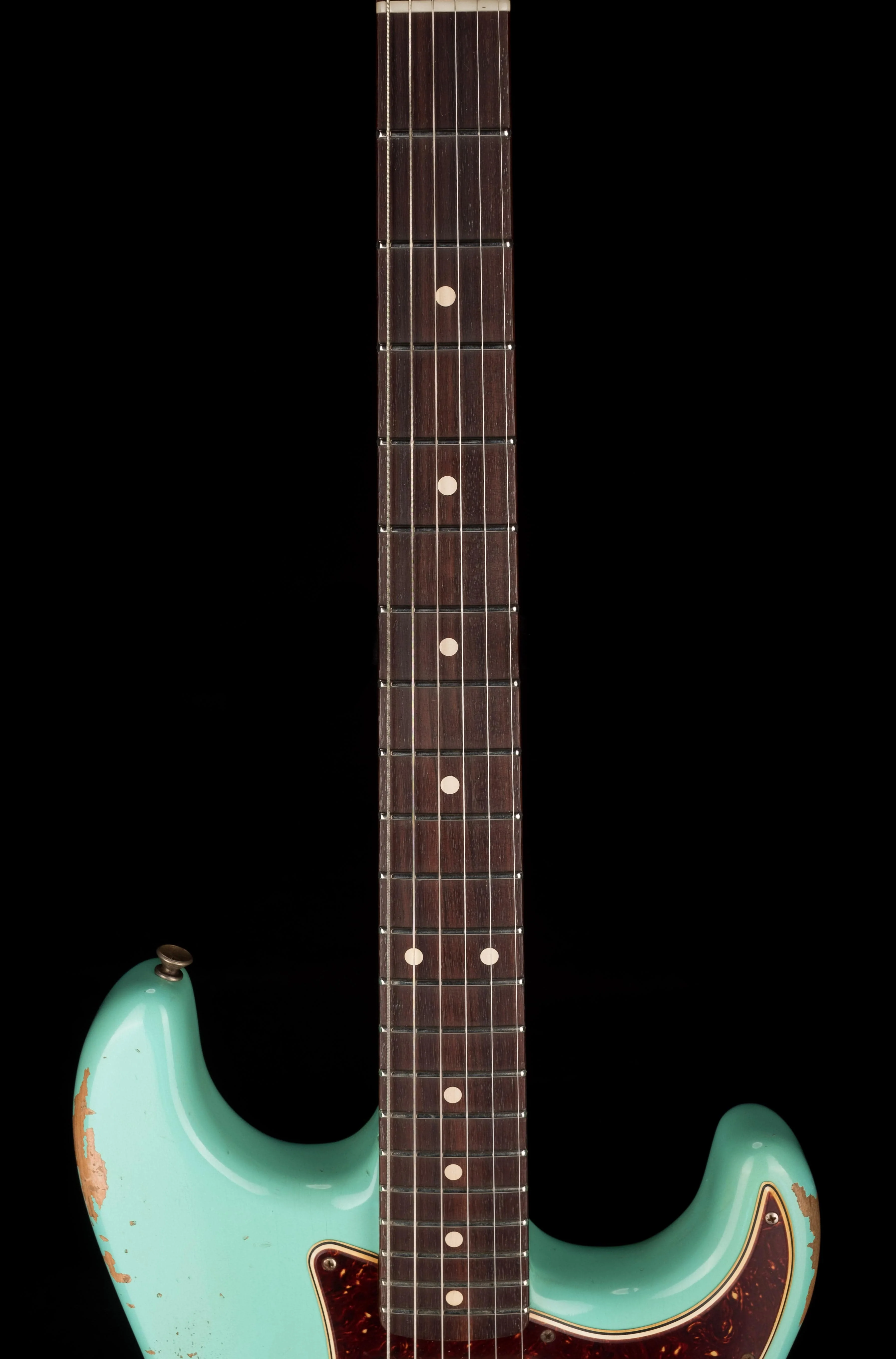 Used Fender Custom Shop 1960 Stratocaster Heavy Relic Faded Aged Foam Green with OHSC - Image 11