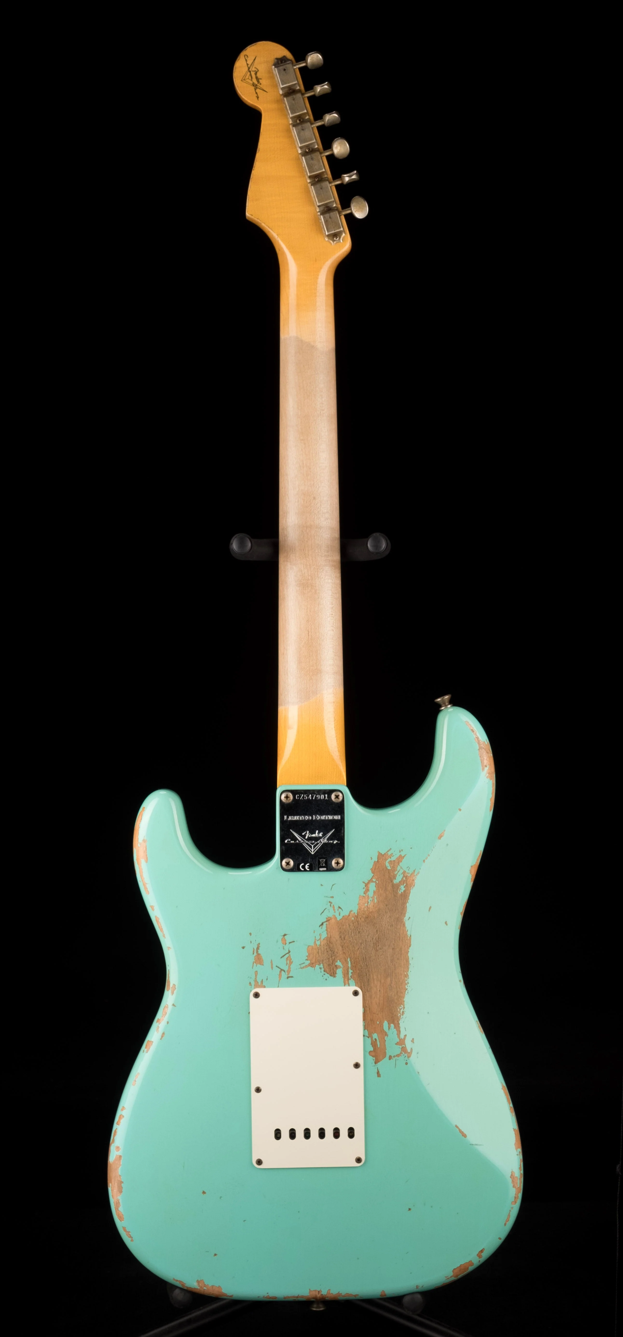 Used Fender Custom Shop 1960 Stratocaster Heavy Relic Faded Aged Foam Green with OHSC - Image 13
