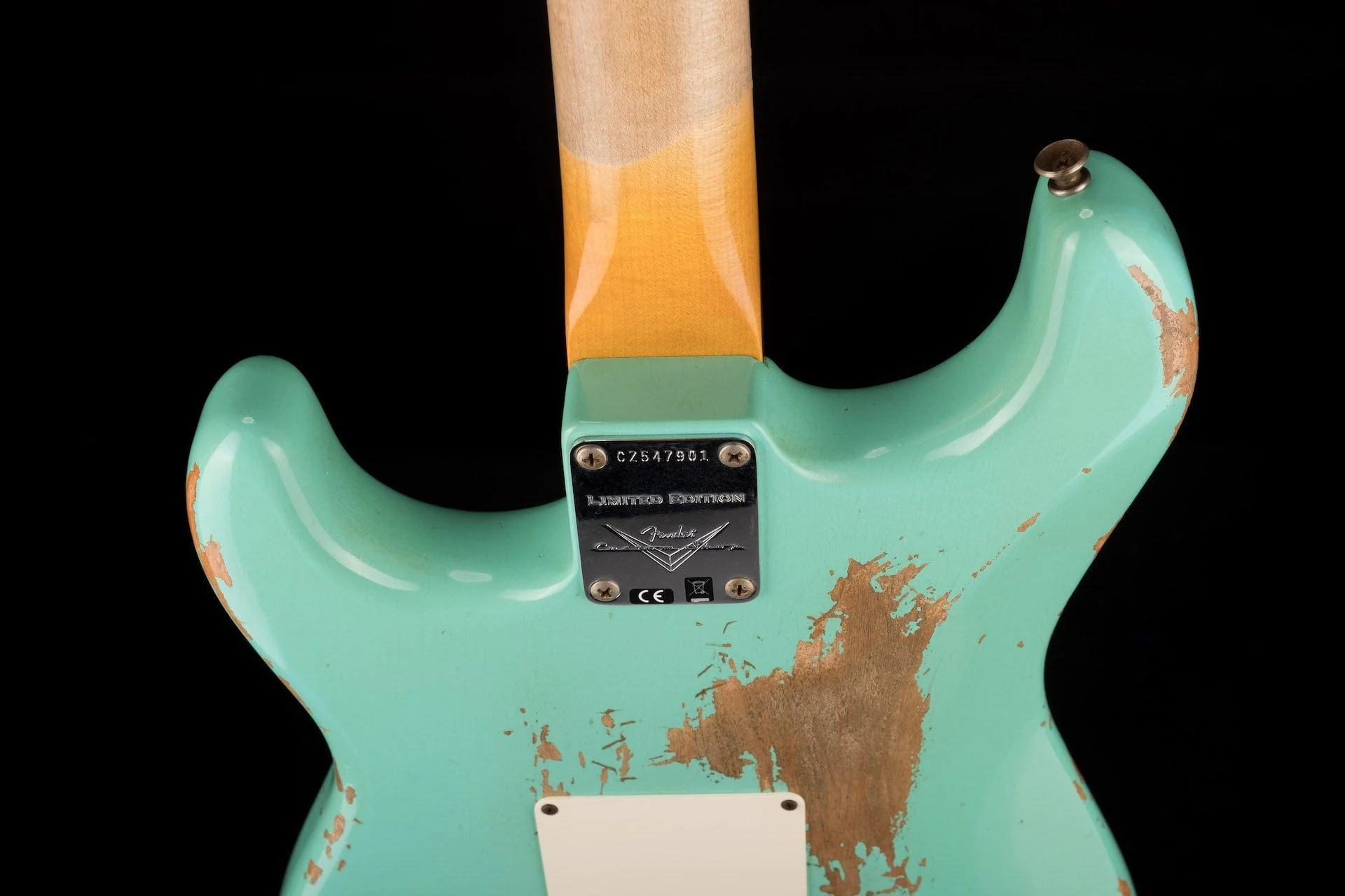 Used Fender Custom Shop 1960 Stratocaster Heavy Relic Faded Aged Foam Green with OHSC - Image 14