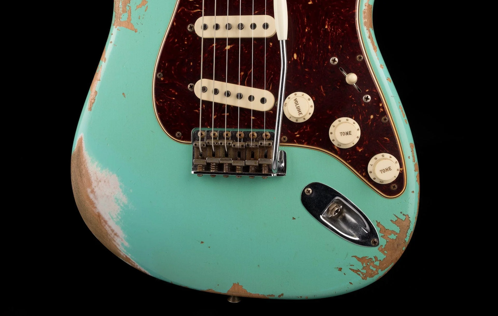 Used Fender Custom Shop 1960 Stratocaster Heavy Relic Faded Aged Foam Green with OHSC - Image 5
