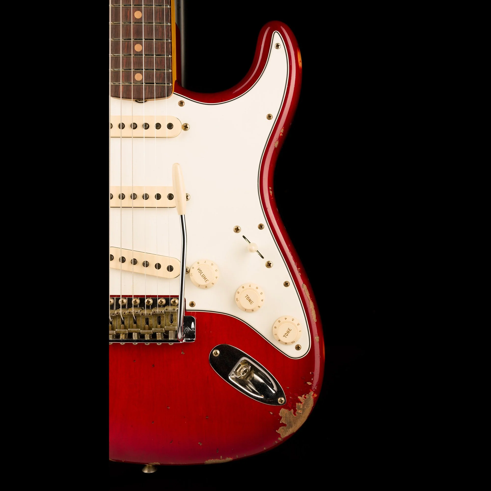 Used Fender Custom Shop 1963 Stratocaster Heavy Relic Crimson Burst - Truetone Color Set with OHSC - Image 6