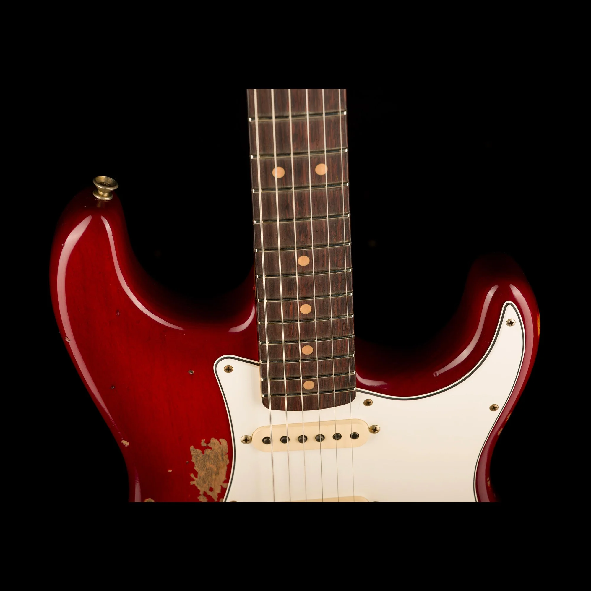 Used Fender Custom Shop 1963 Stratocaster Heavy Relic Crimson Burst - Truetone Color Set with OHSC - Image 8