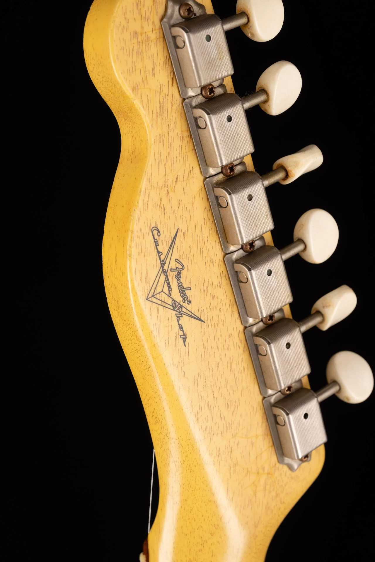 Pre Owned 2011 Fender Custom Shop Dale Wilson 60's Telecaster Relic TV Yellow Transparent OHSC - Image 21