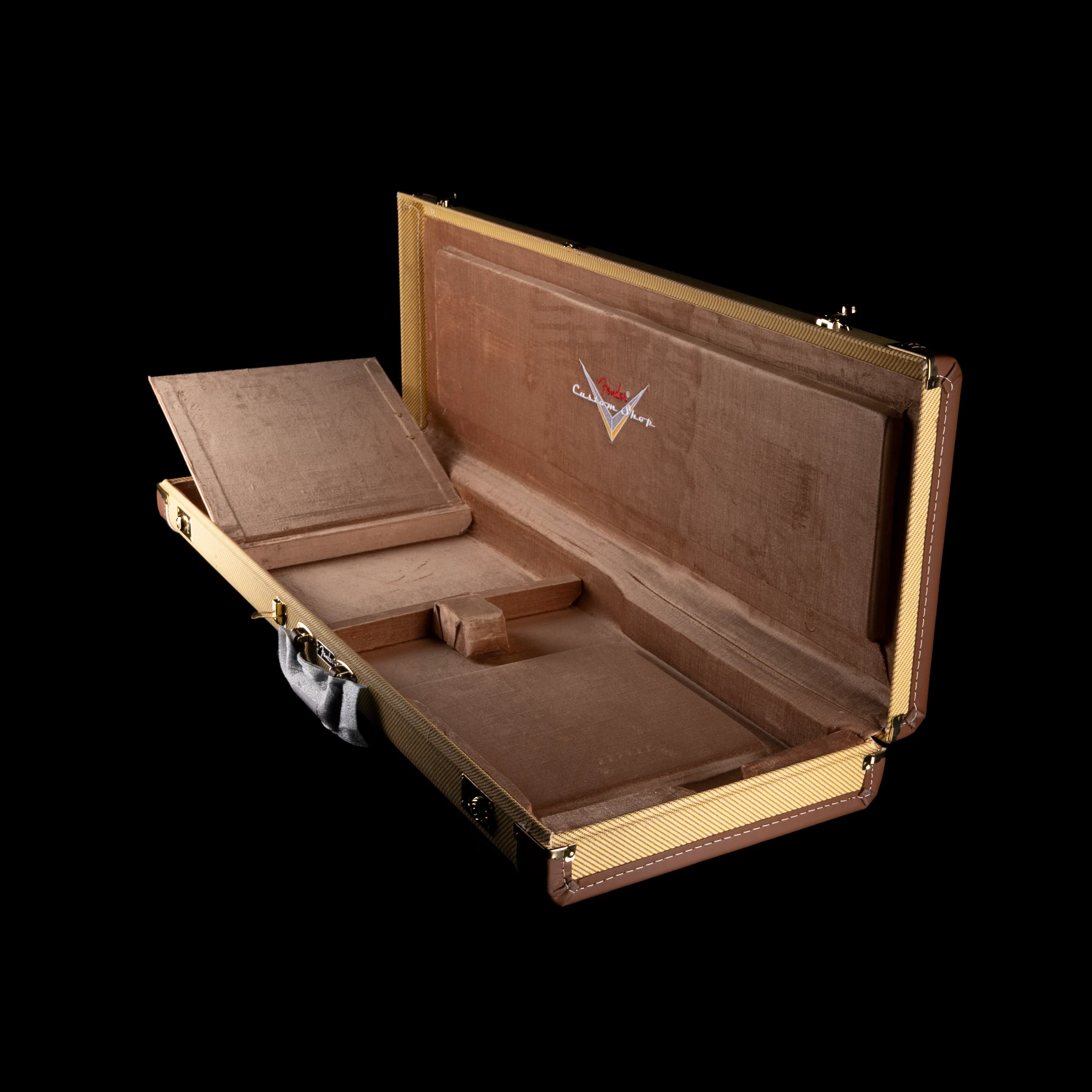 Used Fender Custom Shop Deluxe G&G Strat/Tele Hardshell Case Tweed with Tan Interior - Image 2