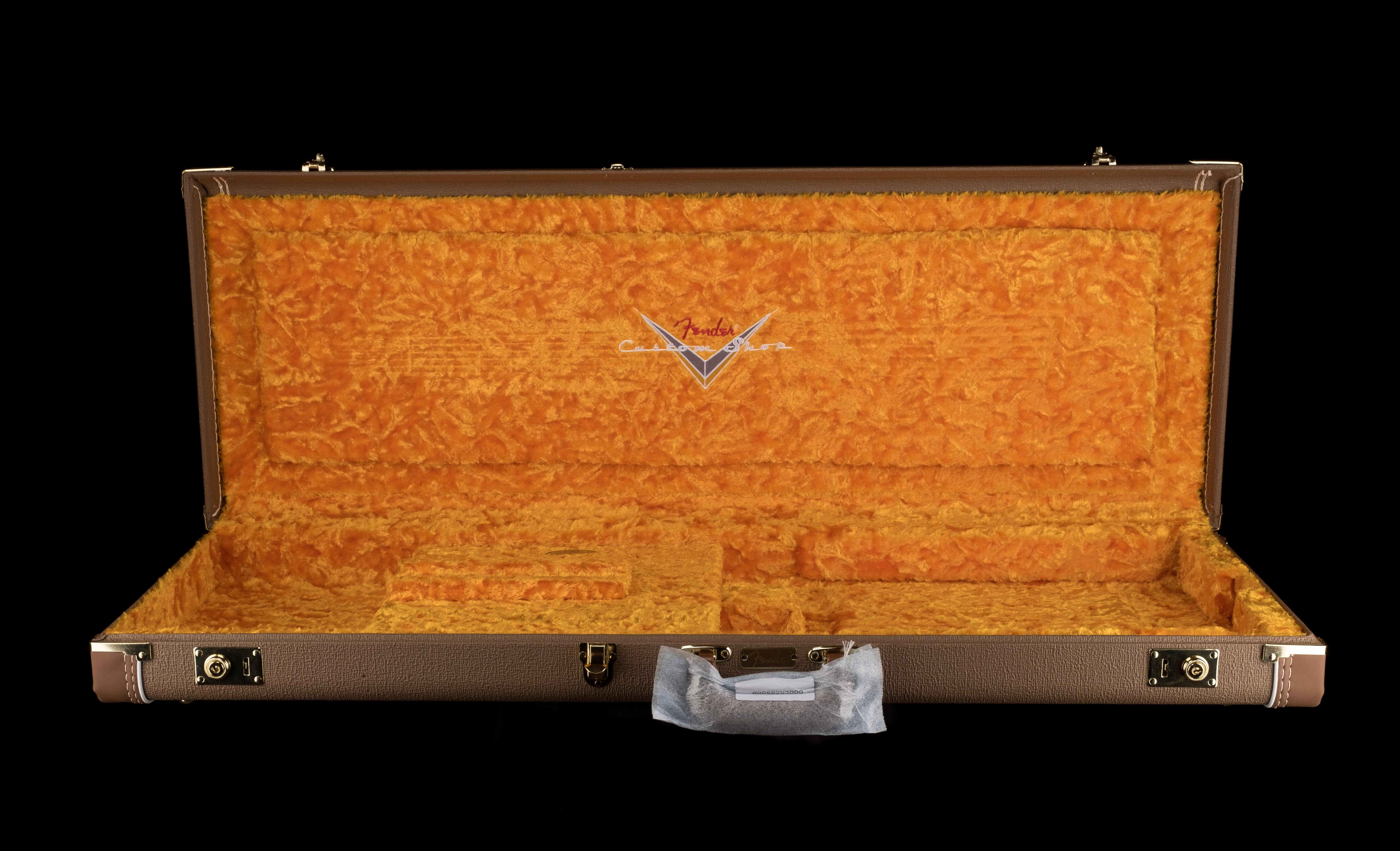 Used Fender Custom Shop Deluxe G&G Stratocaster Telecaster Case Brown with Orange Interior - Image 3