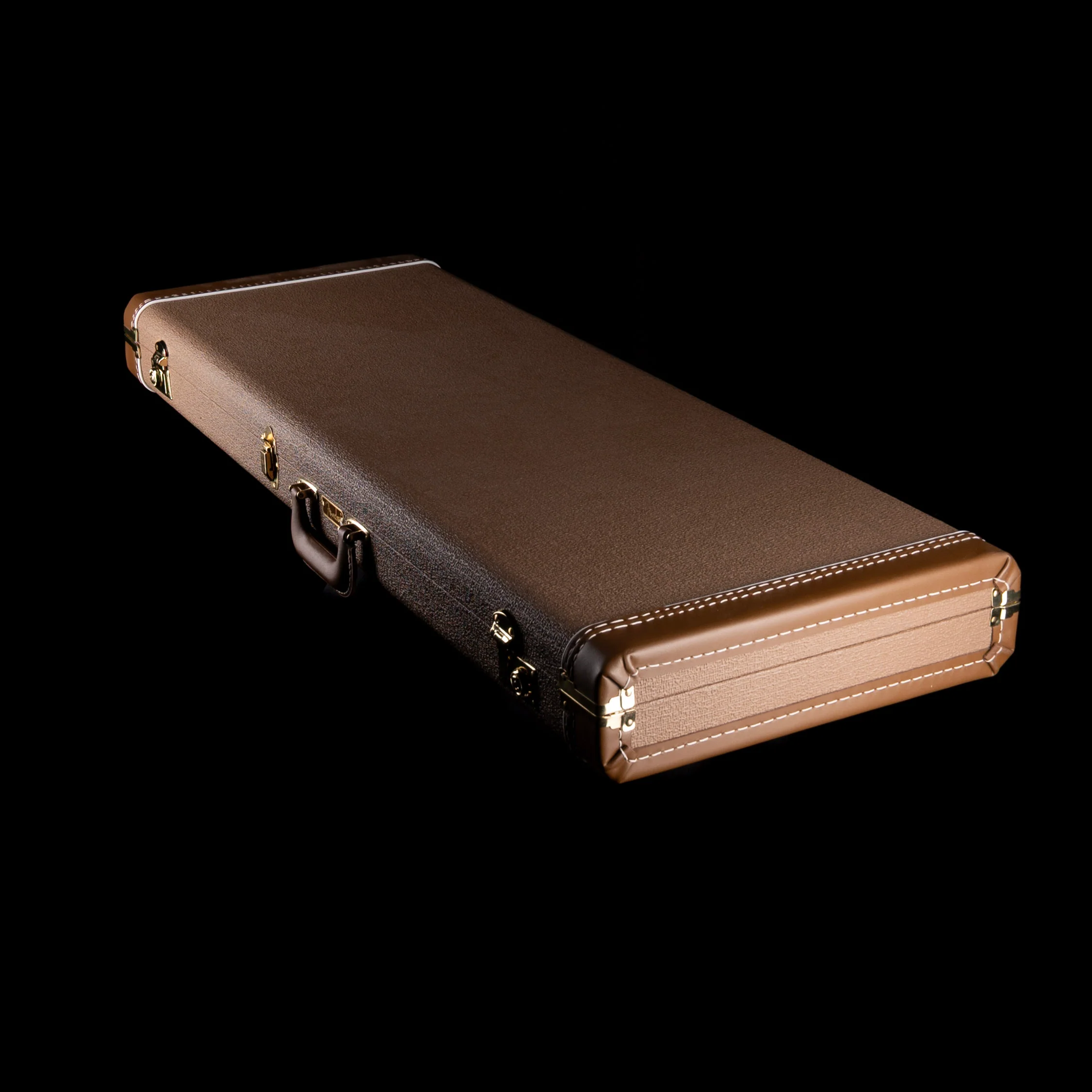 Used Fender Custom Shop Deluxe Stratocaster/Telecaster Case Brown with Burnt Orange Interior - Image 4