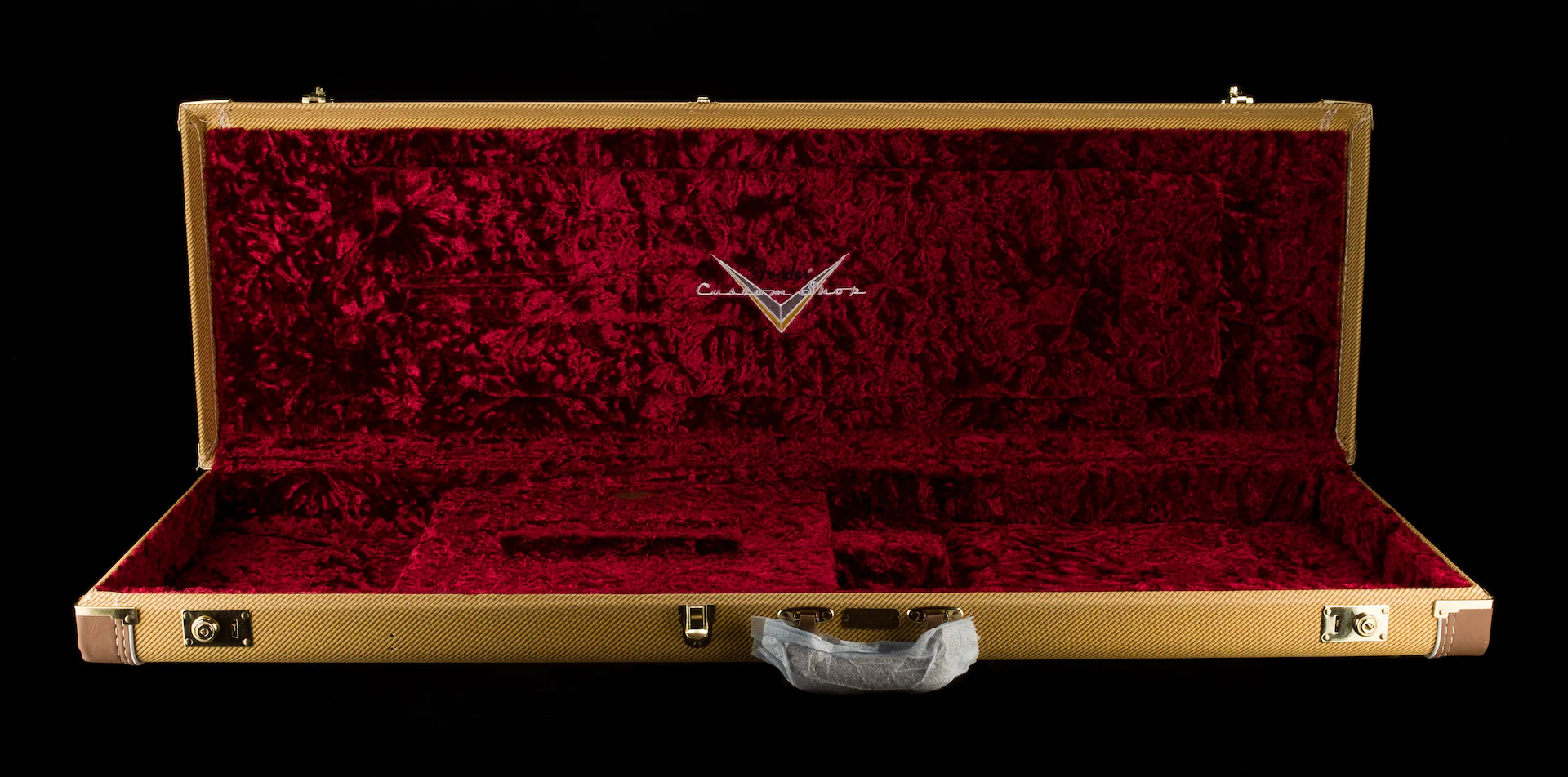 Used Fender Custom Shop G&G Deluxe Precision Bass Case Tweed with Red Interior - Image 4