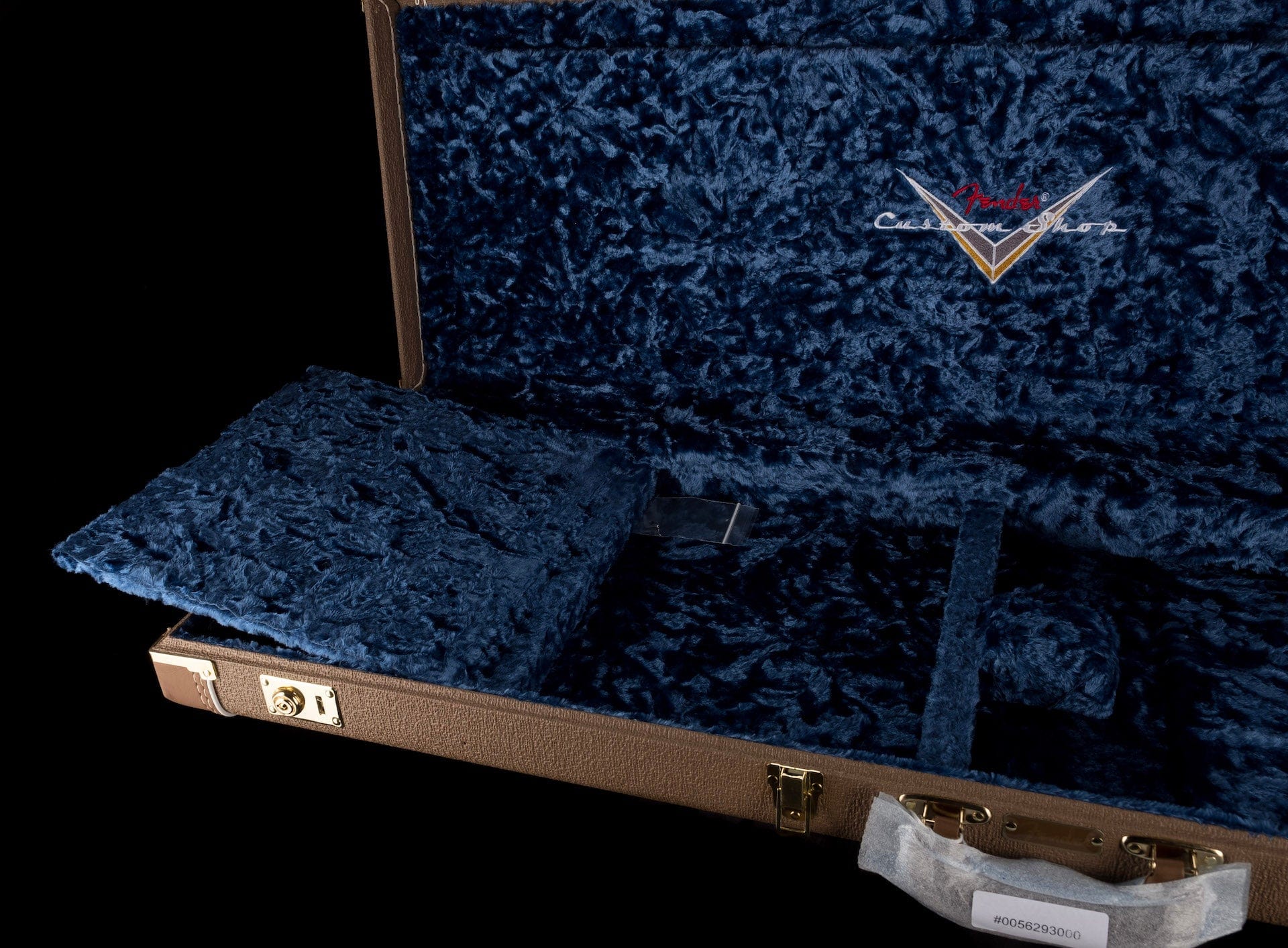 Used Fender Custom Shop G&G Deluxe Brown With Blue Interior Stratocaster/Telecaster Case - Image 3