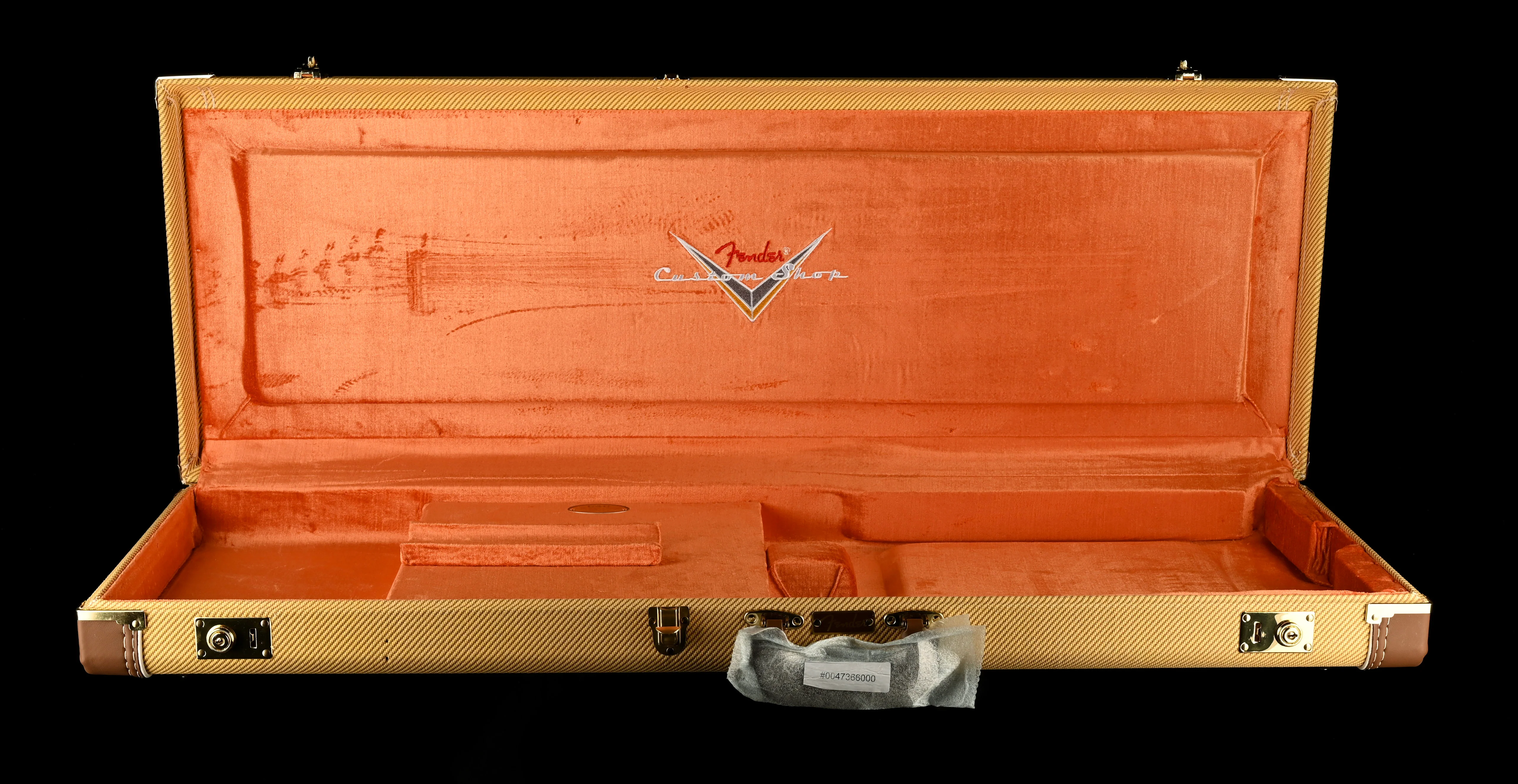 Used Fender Custom Shop G&G Deluxe Tweed Stratocaster Telecaster Case With Tangerine Interior - Image 5