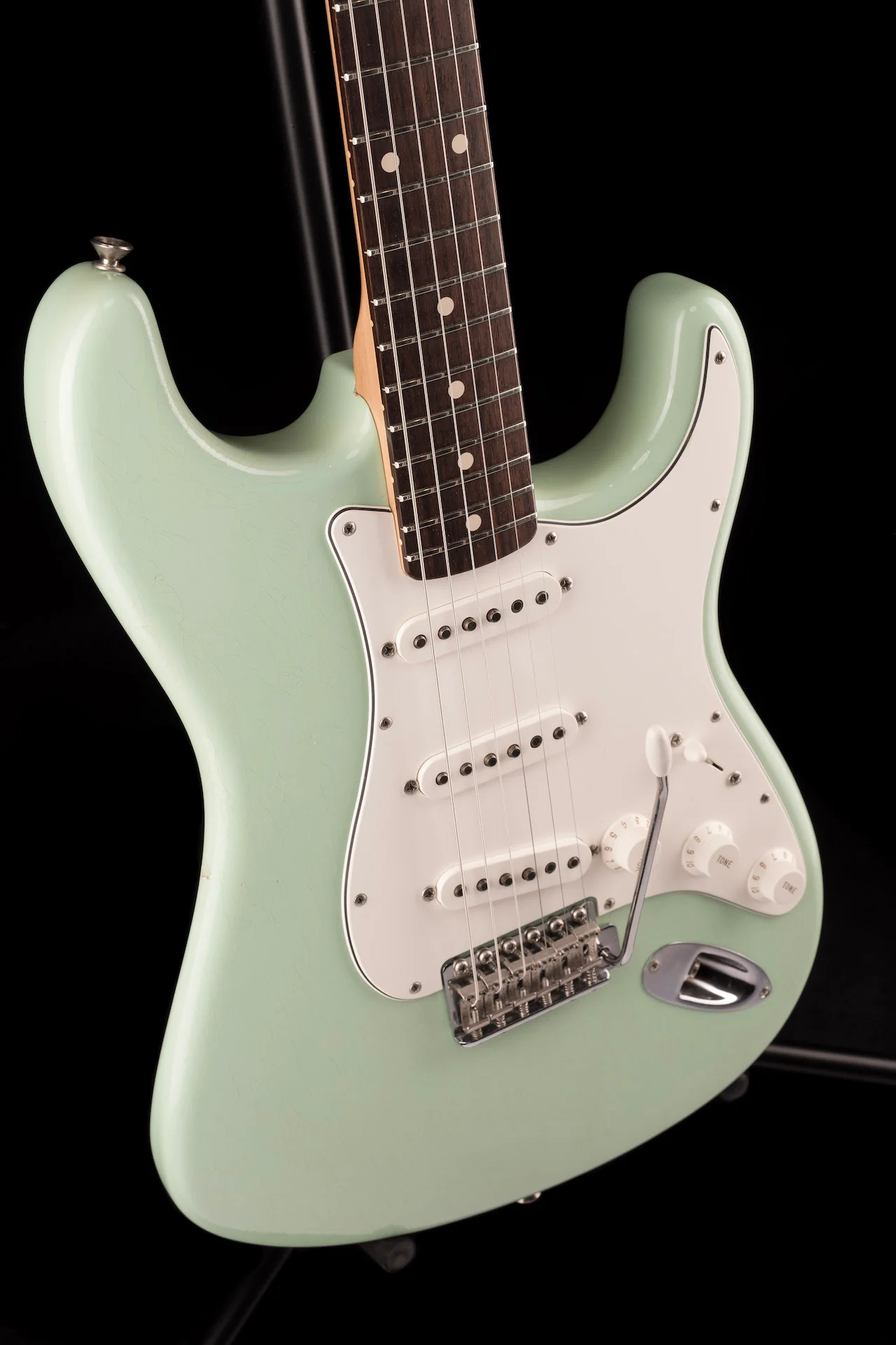 Pre Owned 2012 Fender Custom Shop Masterbuilt Greg Fessler '60 Stratocaster Closet Classic Aged Surf Green Abigail Pickups - Image 13
