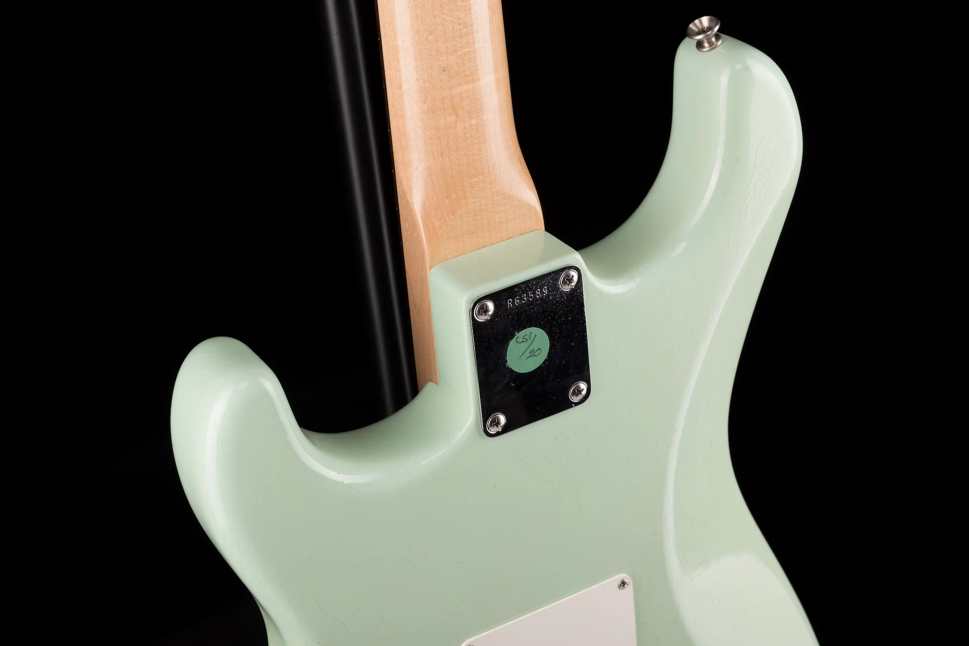Pre Owned 2012 Fender Custom Shop Masterbuilt Greg Fessler '60 Stratocaster Closet Classic Aged Surf Green Abigail Pickups - Image 19