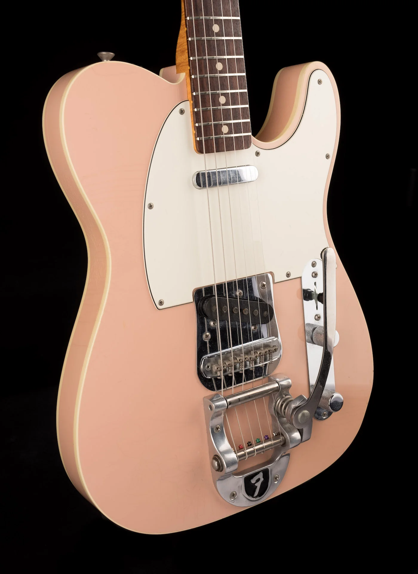 Pre Owned Fender Custom Shop Telecaster Custom with Bigsby and Abby Pickups Closet Classic Shell Pink with OHSC - Image 10