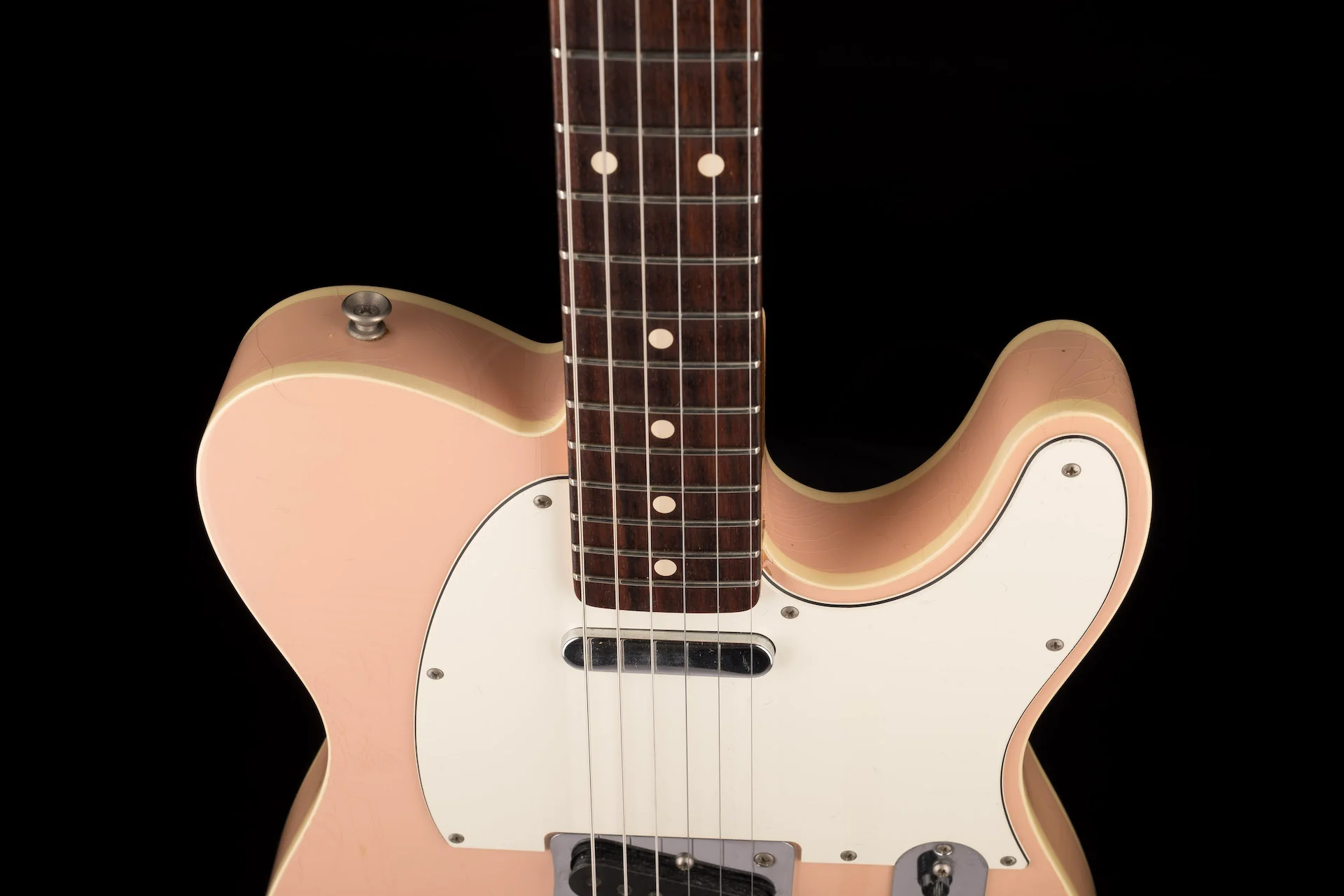 Pre Owned Fender Custom Shop Telecaster Custom with Bigsby and Abby Pickups Closet Classic Shell Pink with OHSC - Image 3
