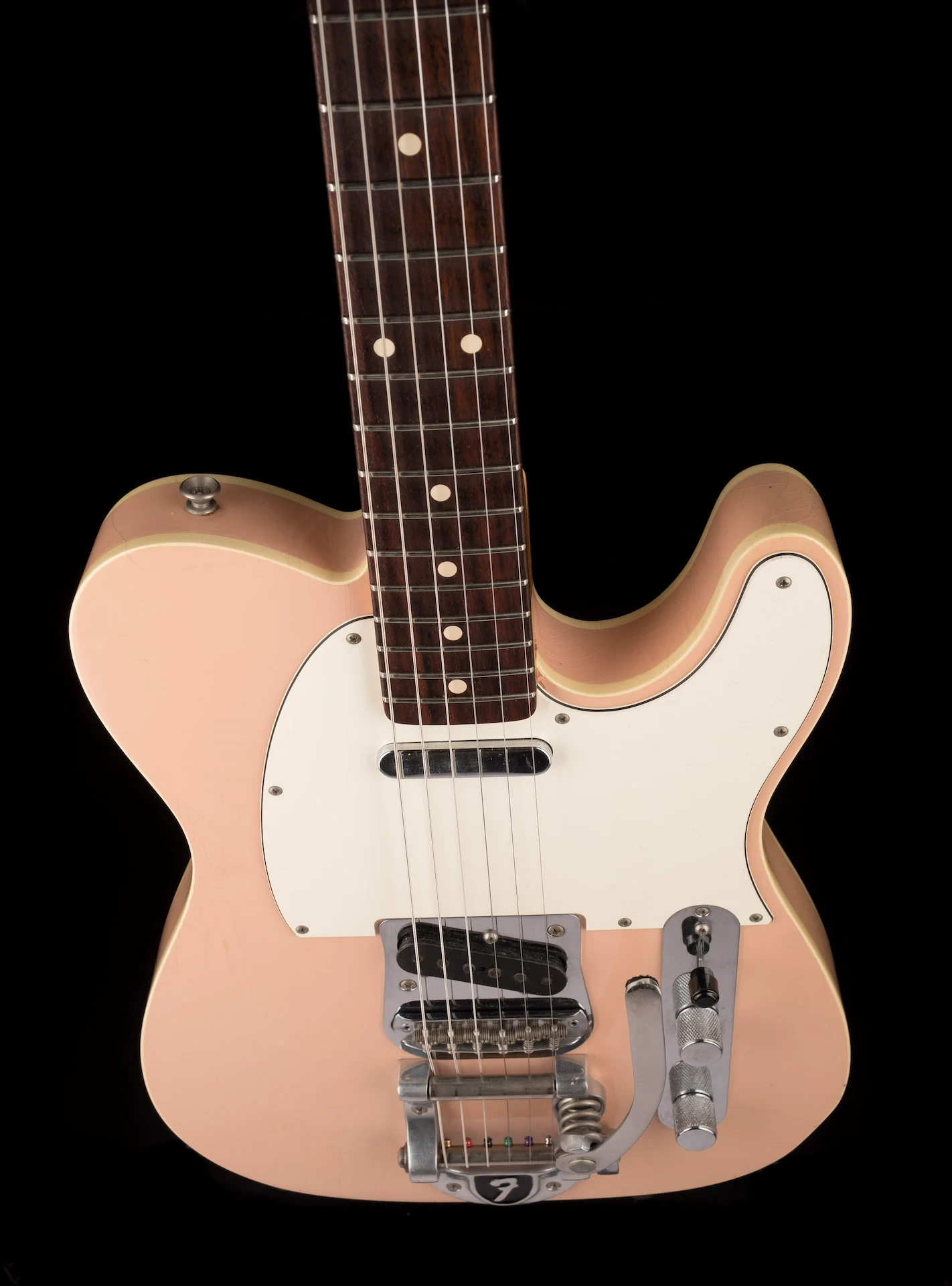 Pre Owned Fender Custom Shop Telecaster Custom with Bigsby and Abby Pickups Closet Classic Shell Pink with OHSC - Image 4