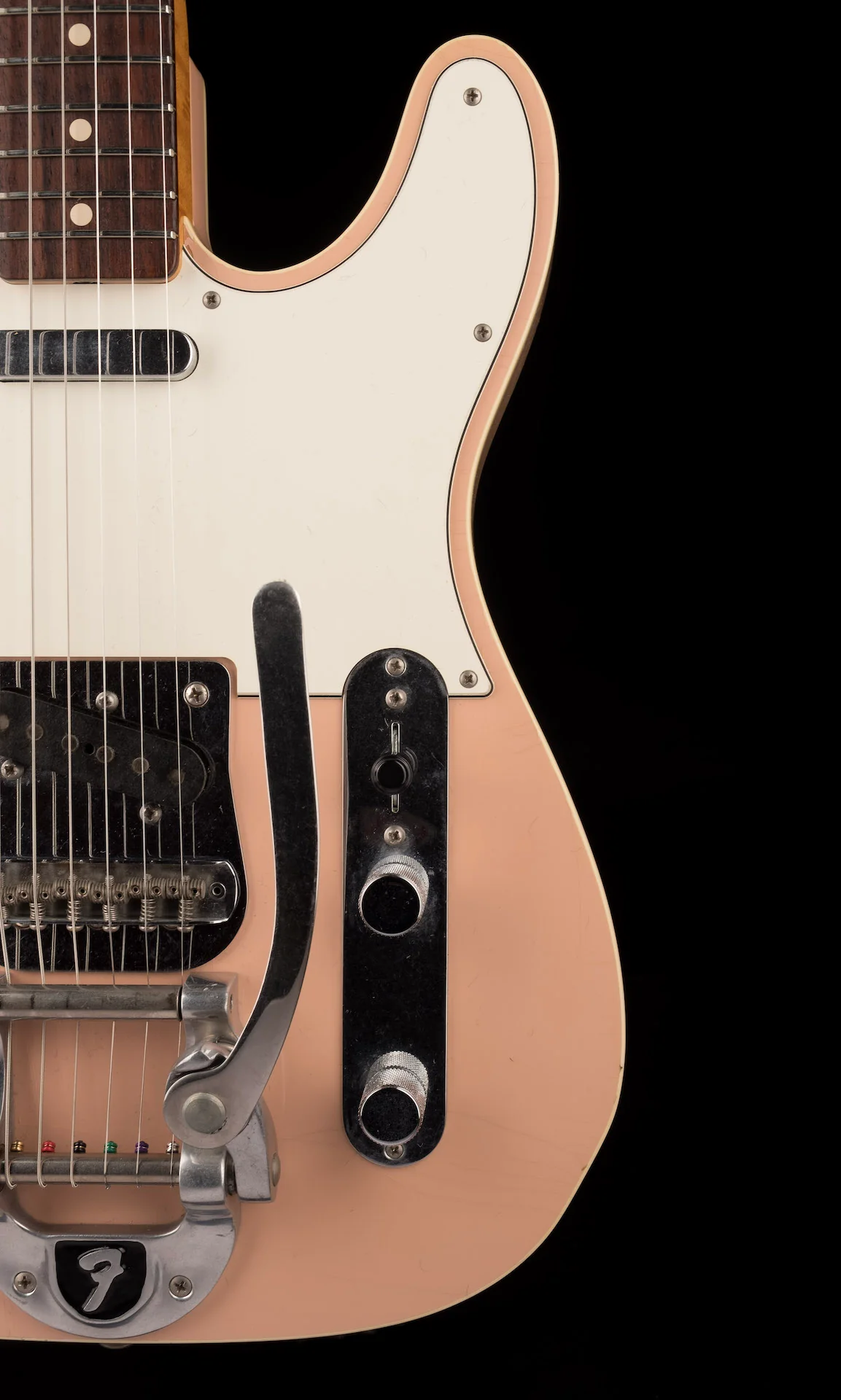 Pre Owned Fender Custom Shop Telecaster Custom with Bigsby and Abby Pickups Closet Classic Shell Pink with OHSC - Image 9