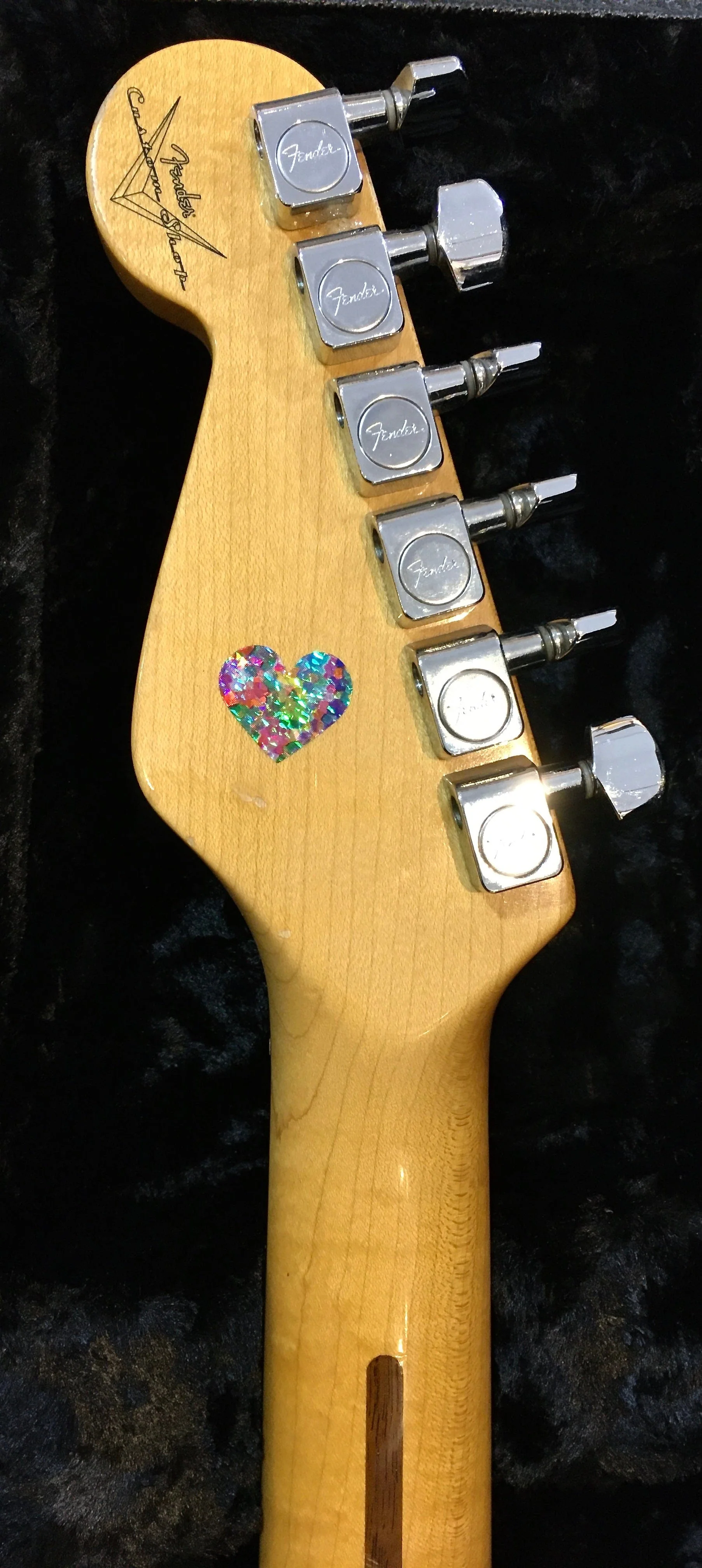 Used Fender Custom Shop Venus Black Electric Guitar Owned/Payed by Courtney Love - Image 3