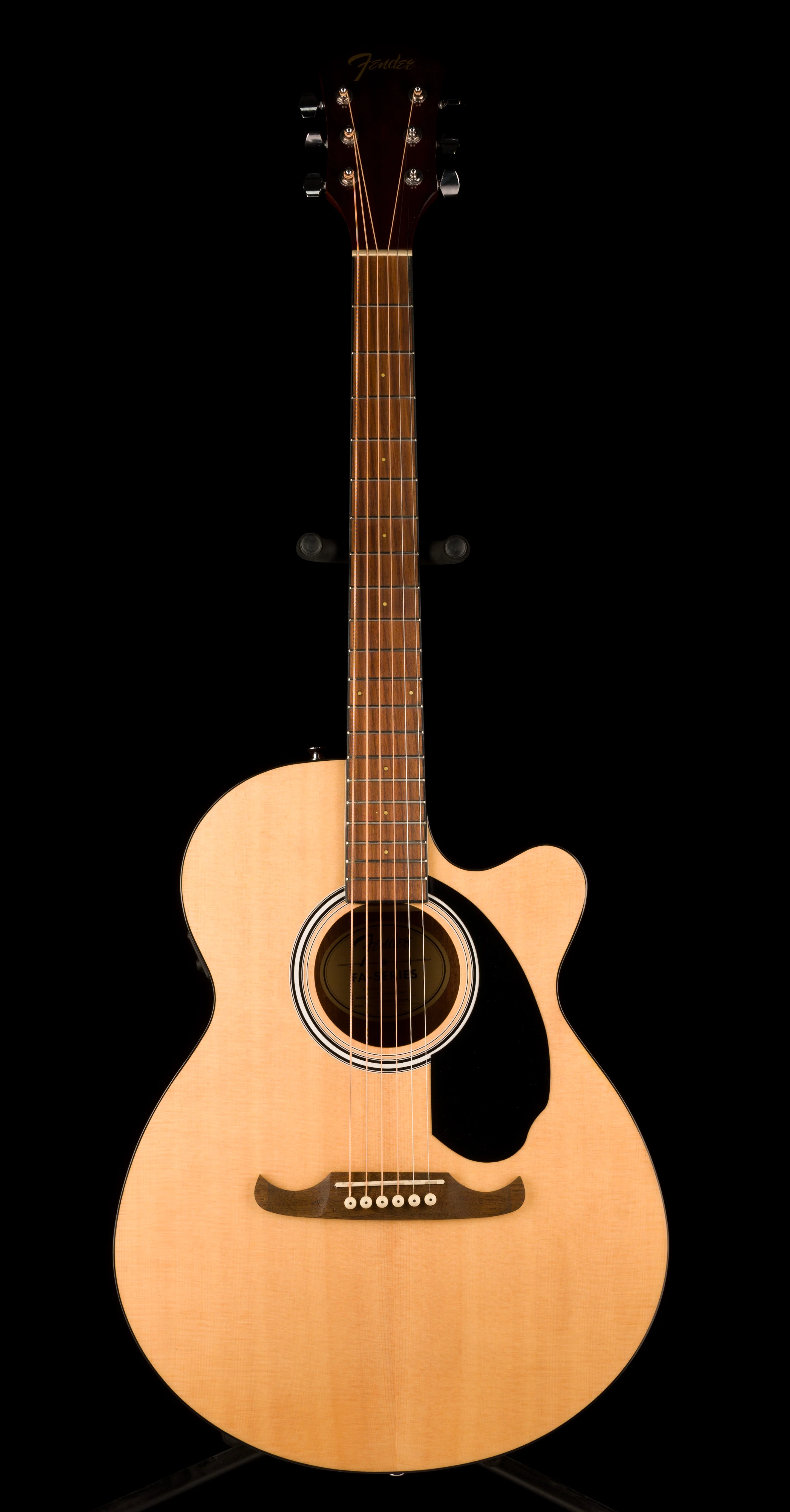 Used Fender FA-135CE Concert Natural Acoustic Electric Guitar With Gig Bag - Image 2