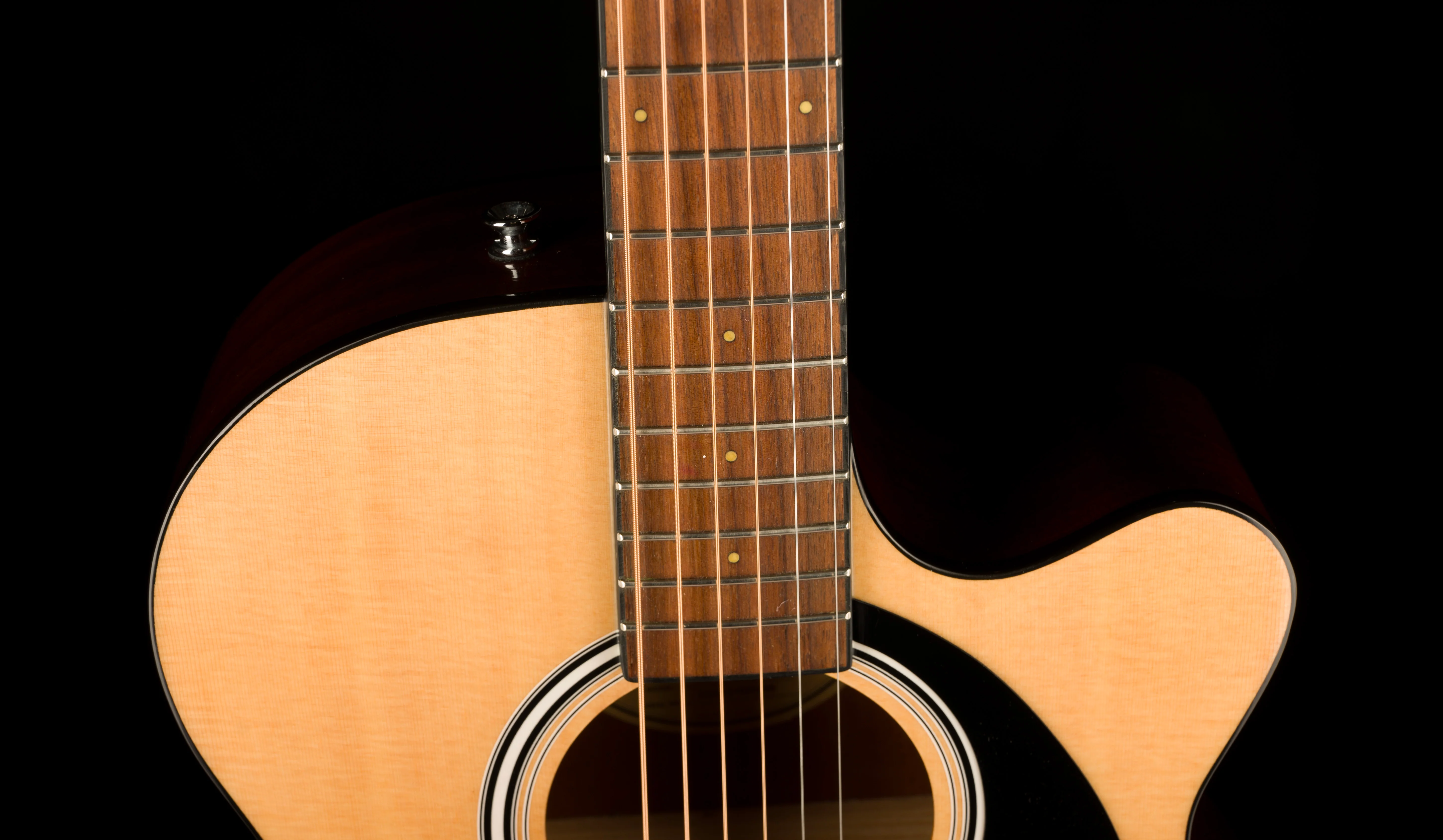 Used Fender FA-135CE Concert Natural Acoustic Electric Guitar With Gig Bag - Image 3